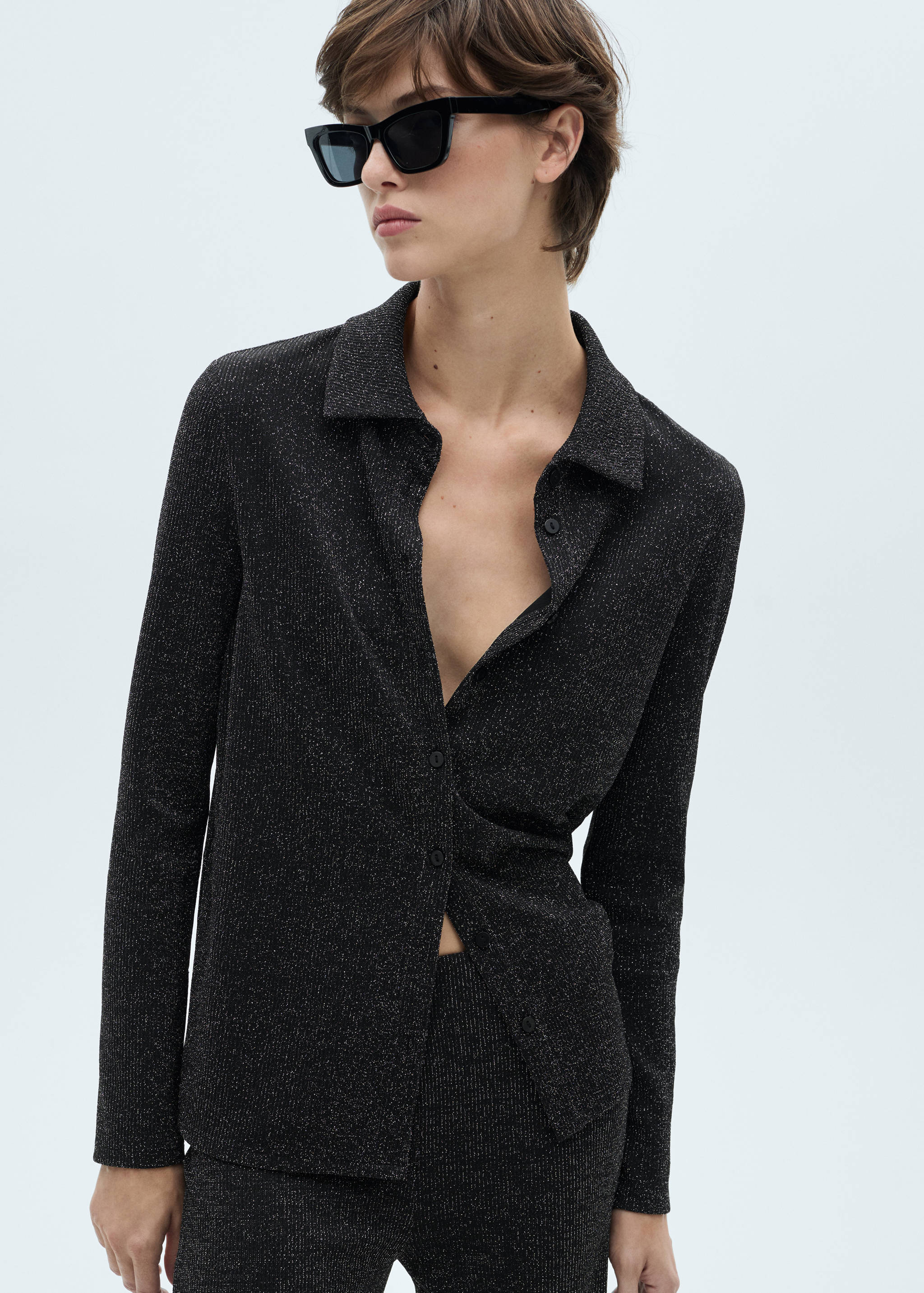 Chemise maille Lurex - Plan moyen