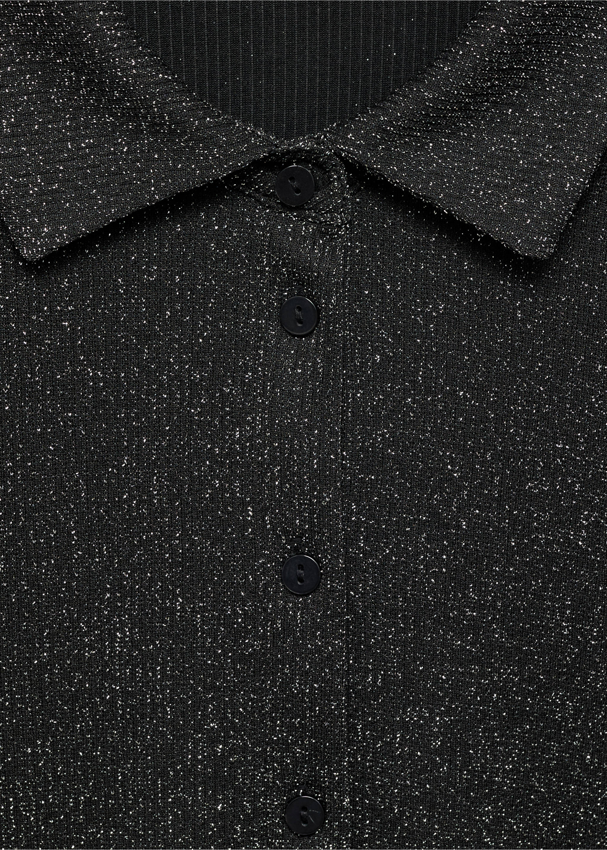 Strickhemd aus Lurex - Detail des Artikels 8, Grau. Ref: 77049061-00.