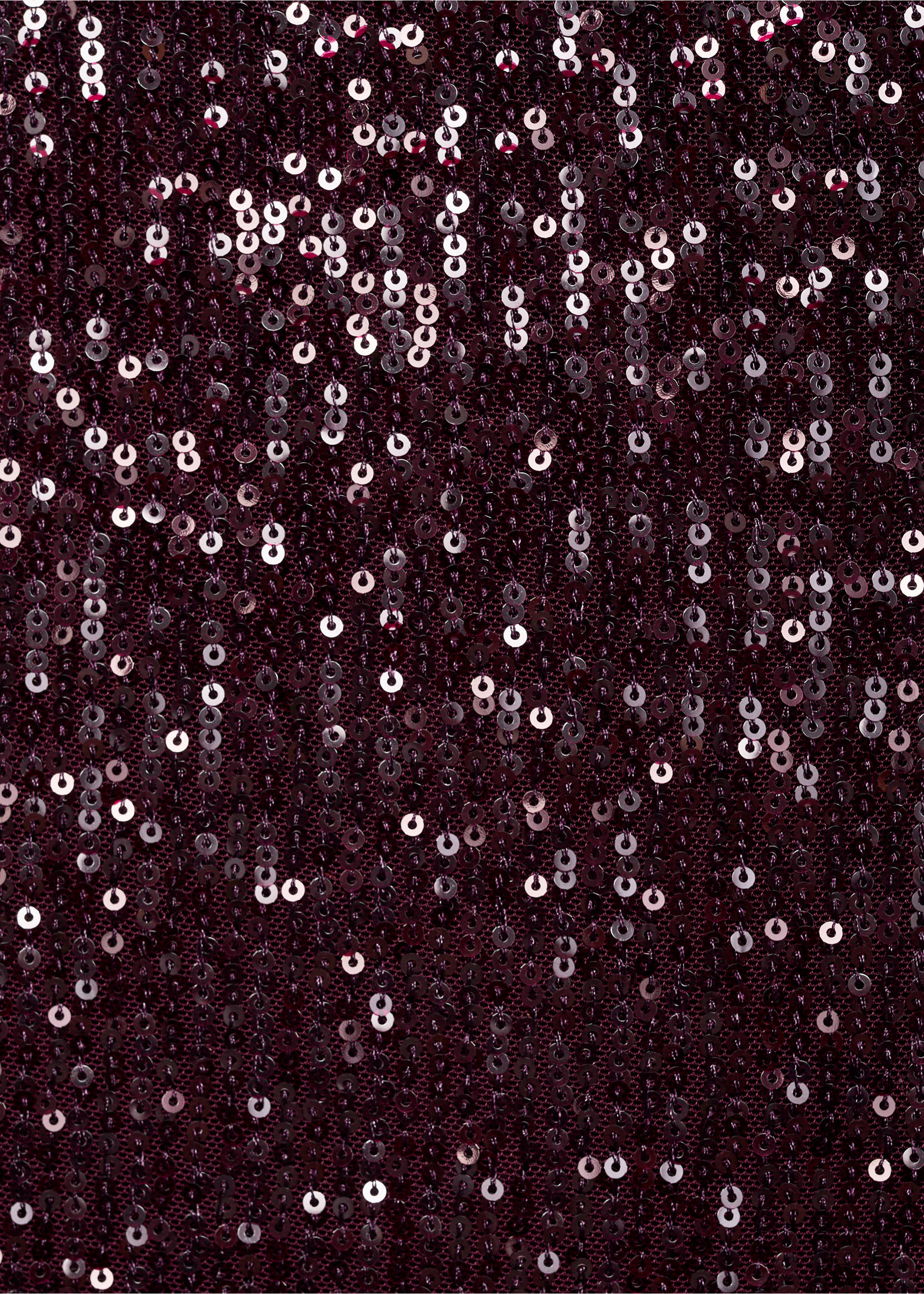 Sequined palazzo trousers - Details of the article 0, Wine. Ref: 77049062-00.