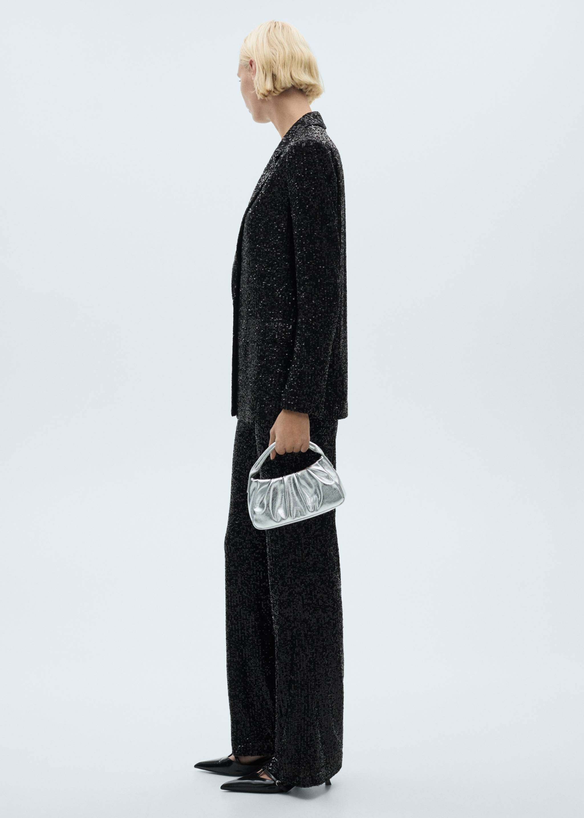 Sequined palazzo trousers - General plane