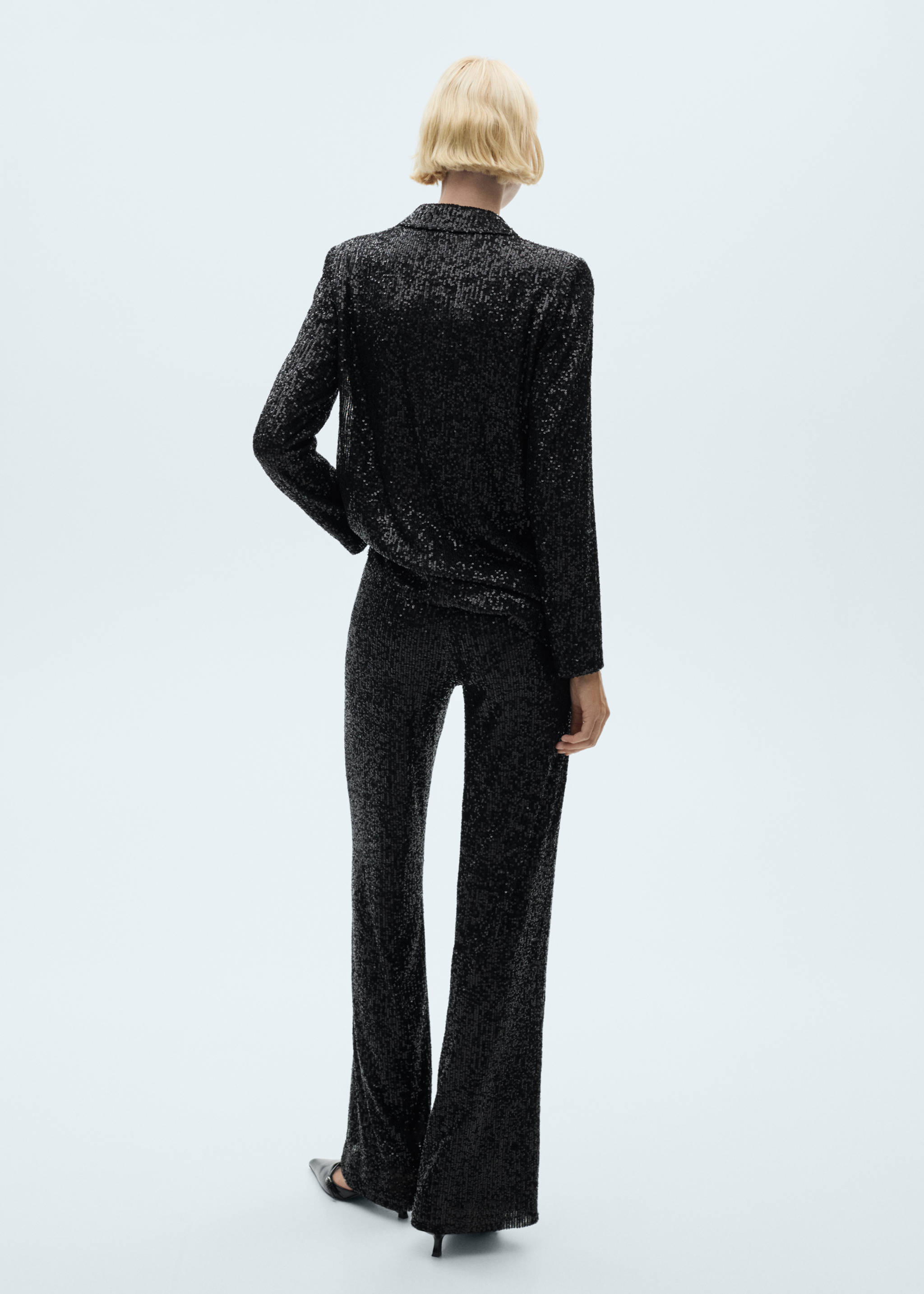 Sequined palazzo trousers - Reverse of the article