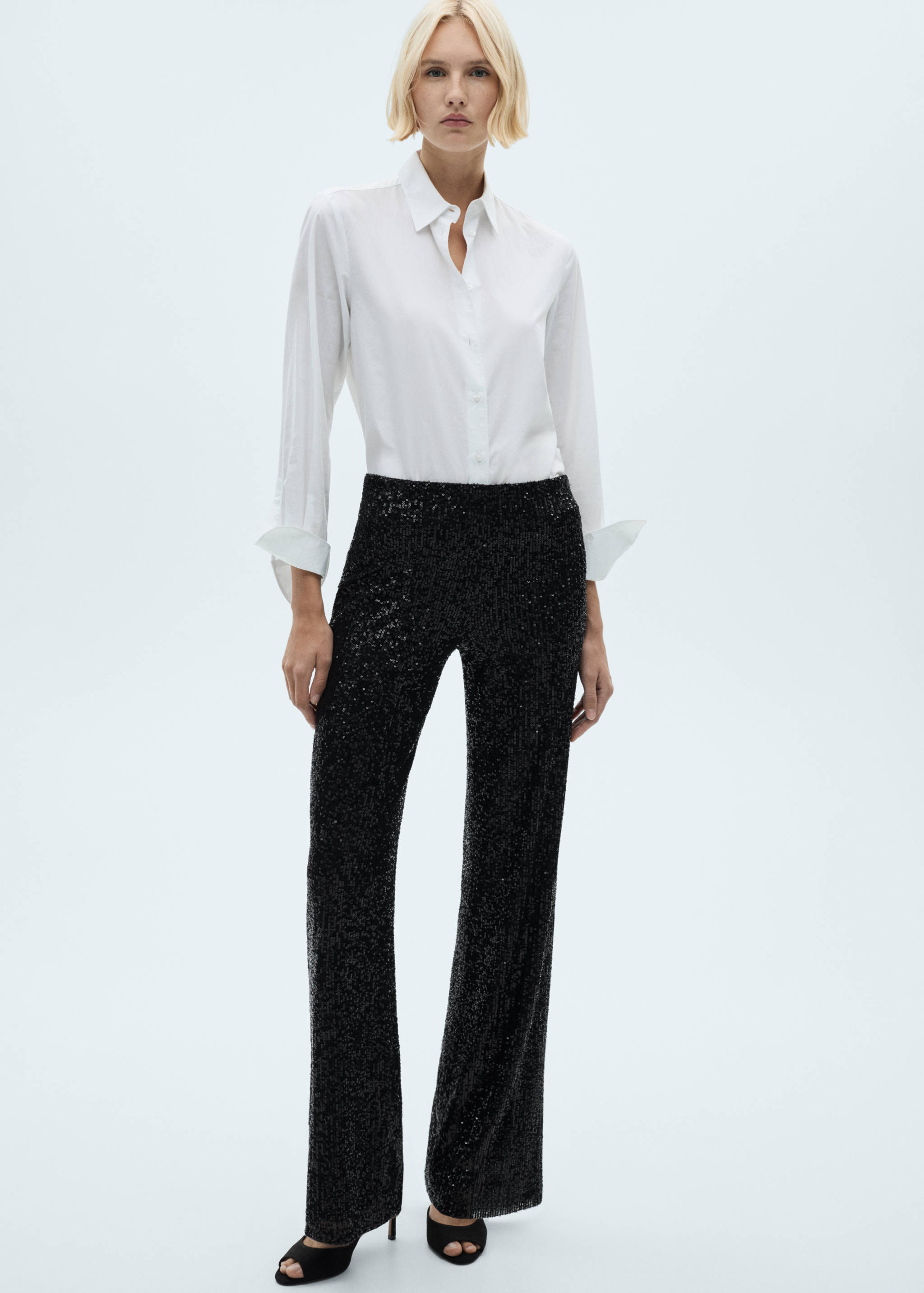 Sequined palazzo trousers - Details of the article 2