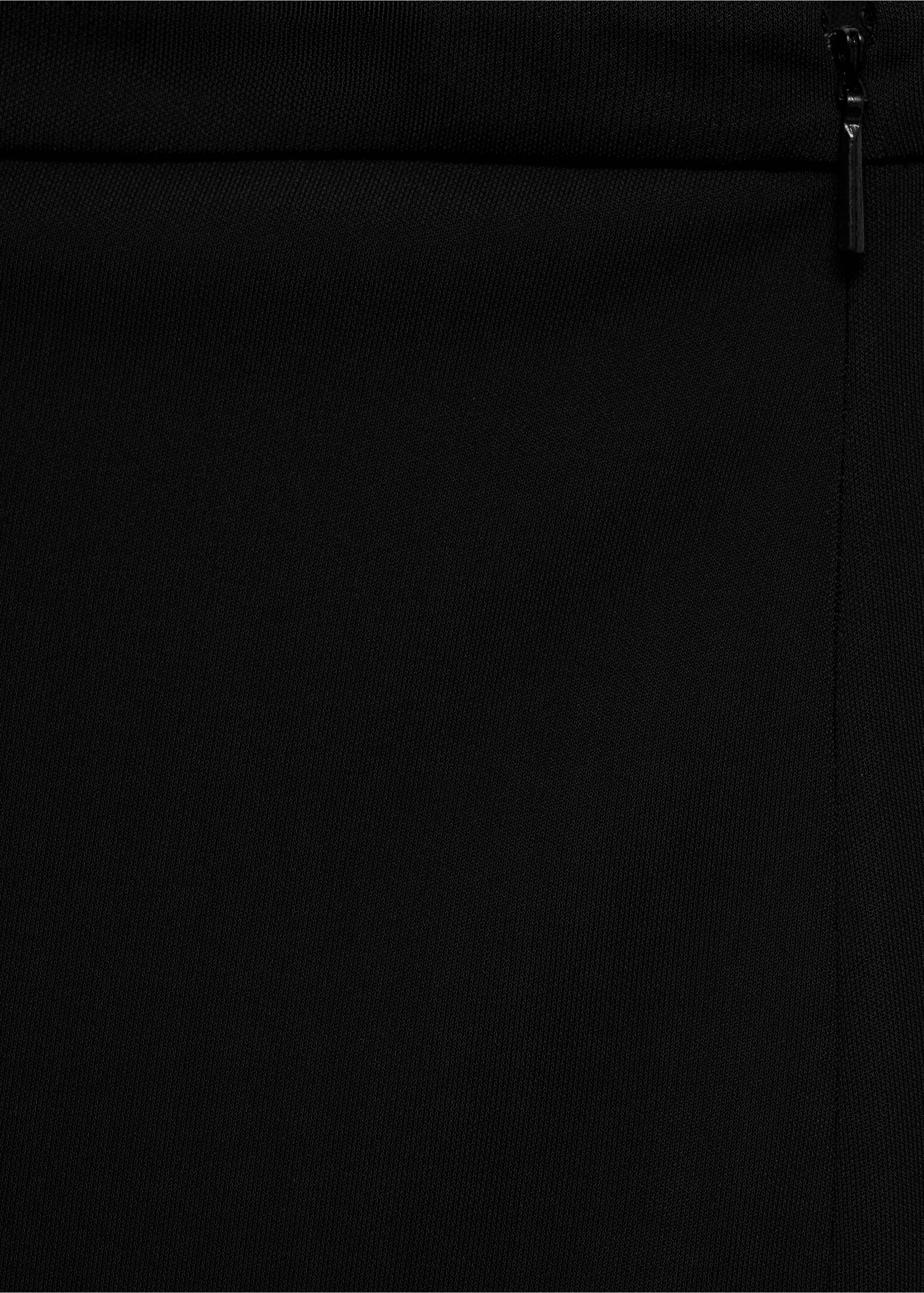 Cropped trousers with feather detail - Details of the article 8, Black. Ref: 77049063-00.
