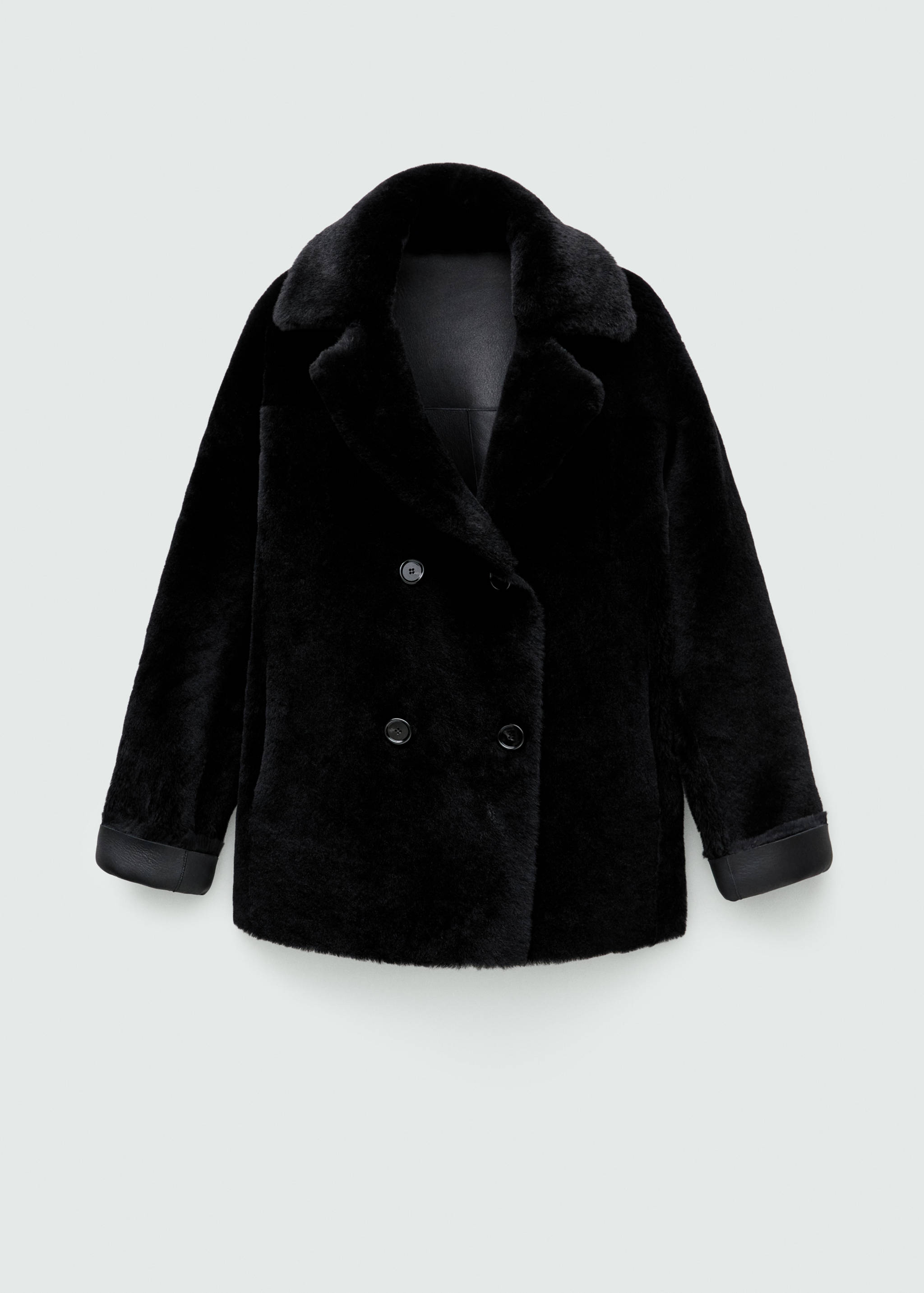 Double-breasted leather coat - Details of the article 8