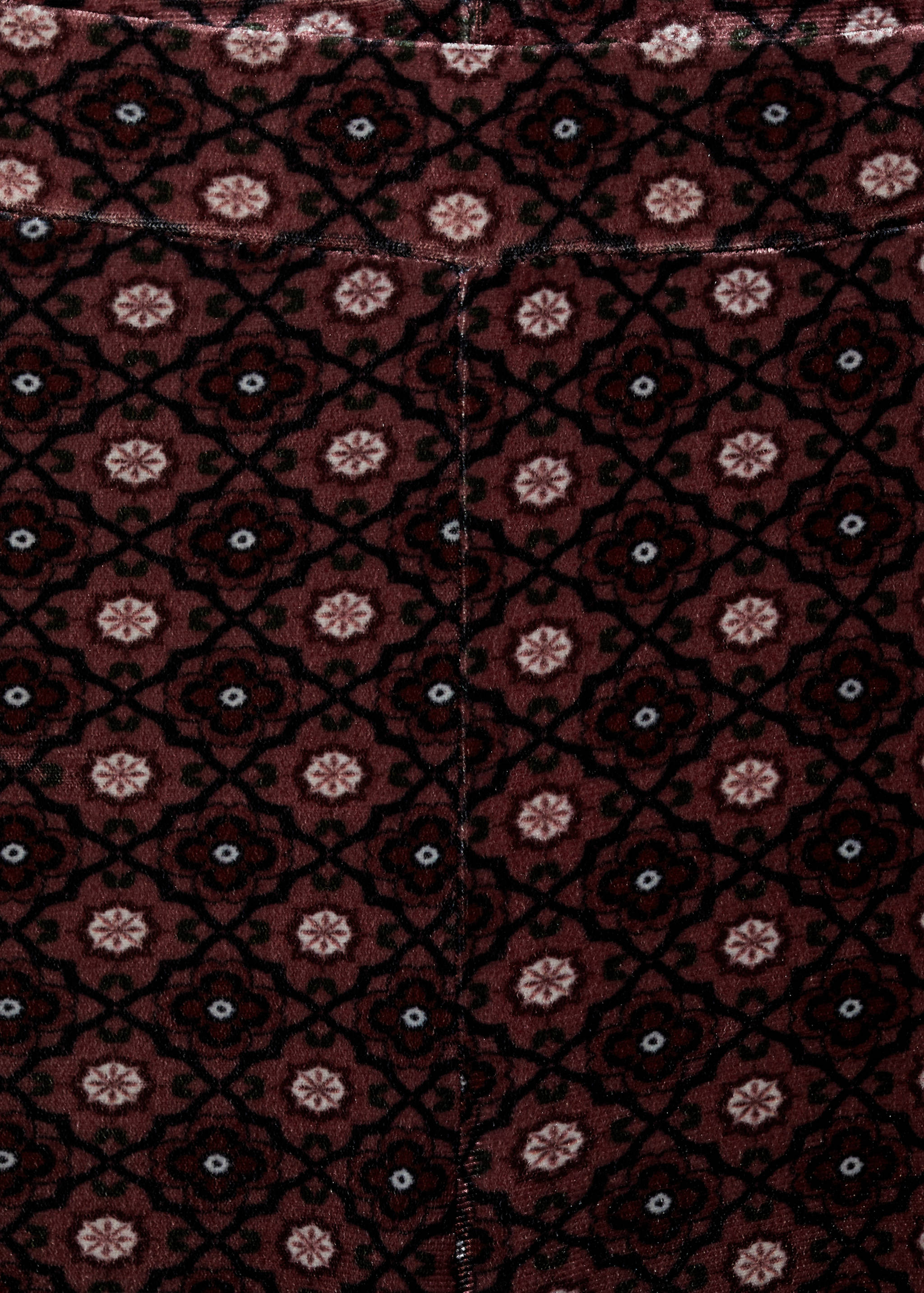 Flared leggings with velvet print - Details of the article 8