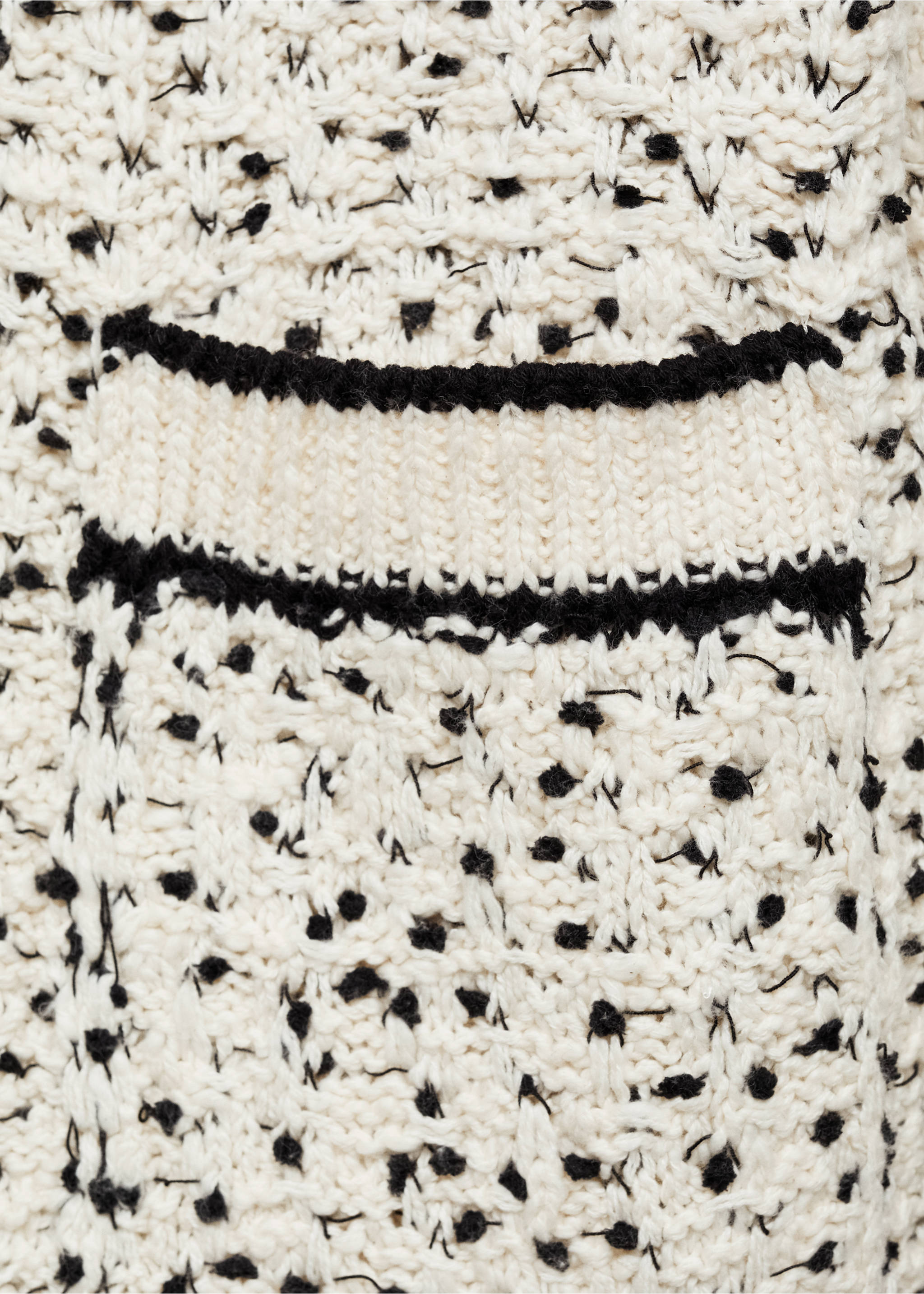 Cárdigan oversize jaspeado - Detalle del artículo 0, Crudo. Ref: 77049068-00.