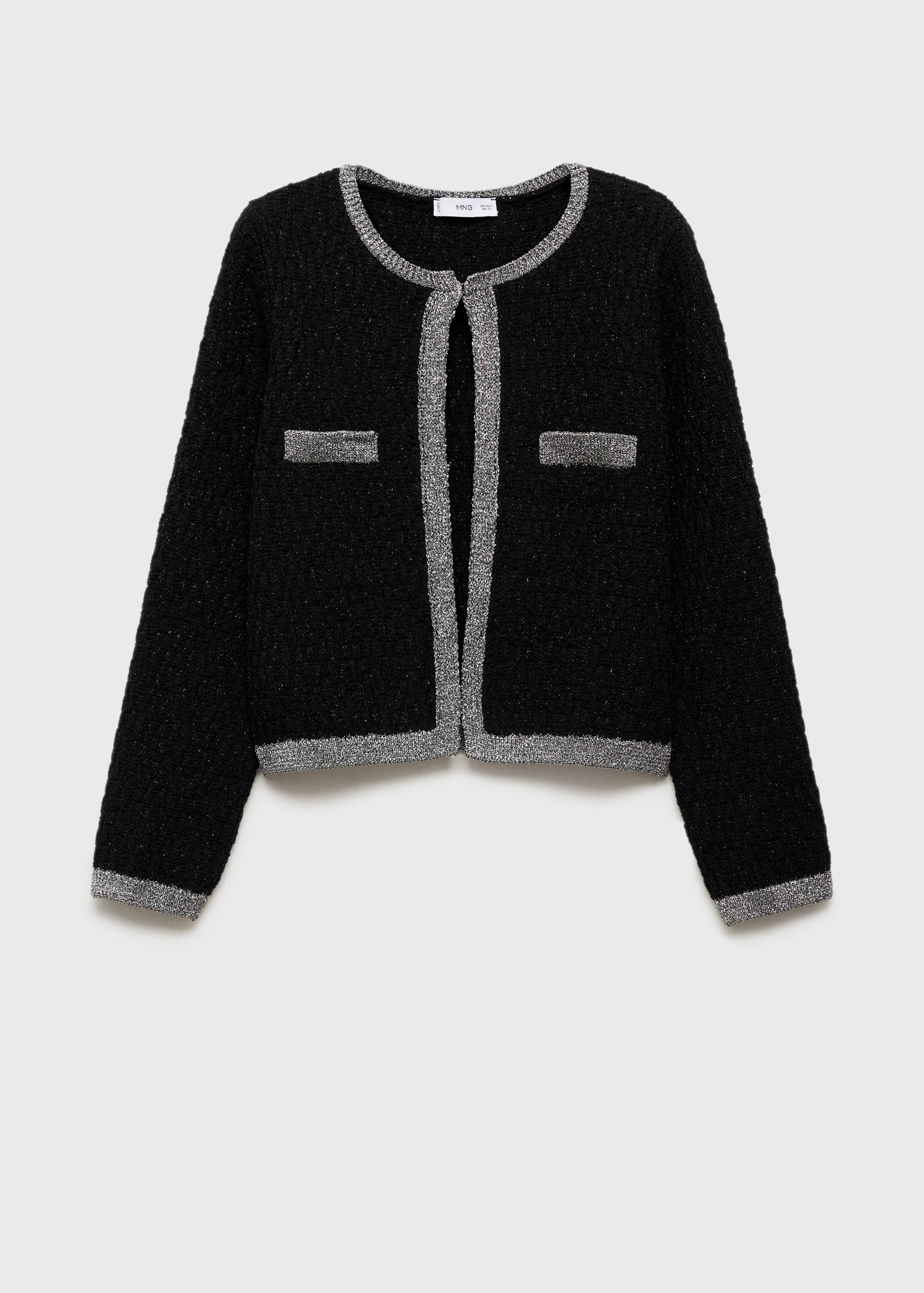 Knitted jacket with lurex detail - Article without model