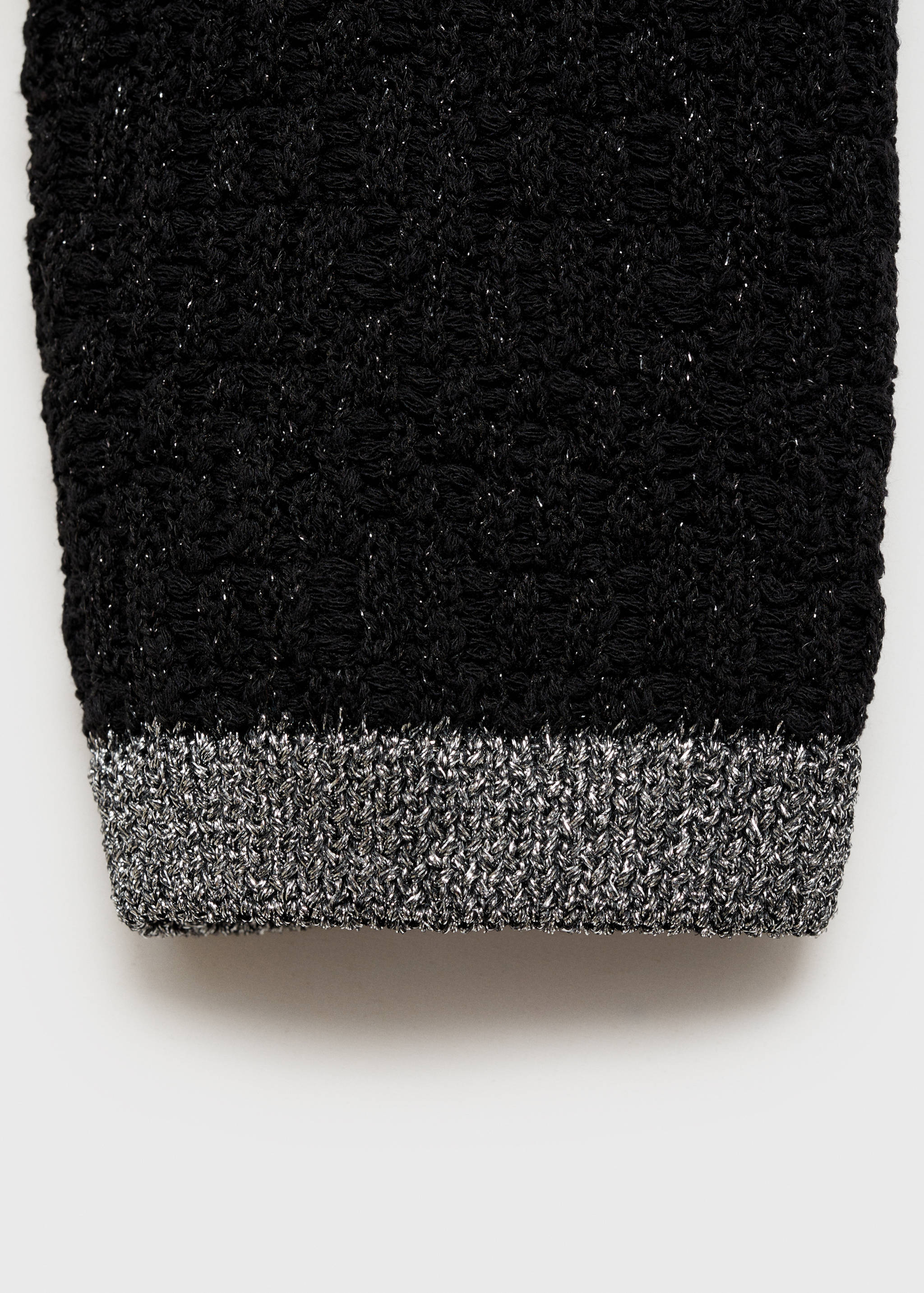 Knitted jacket with lurex detail - Details of the article 0