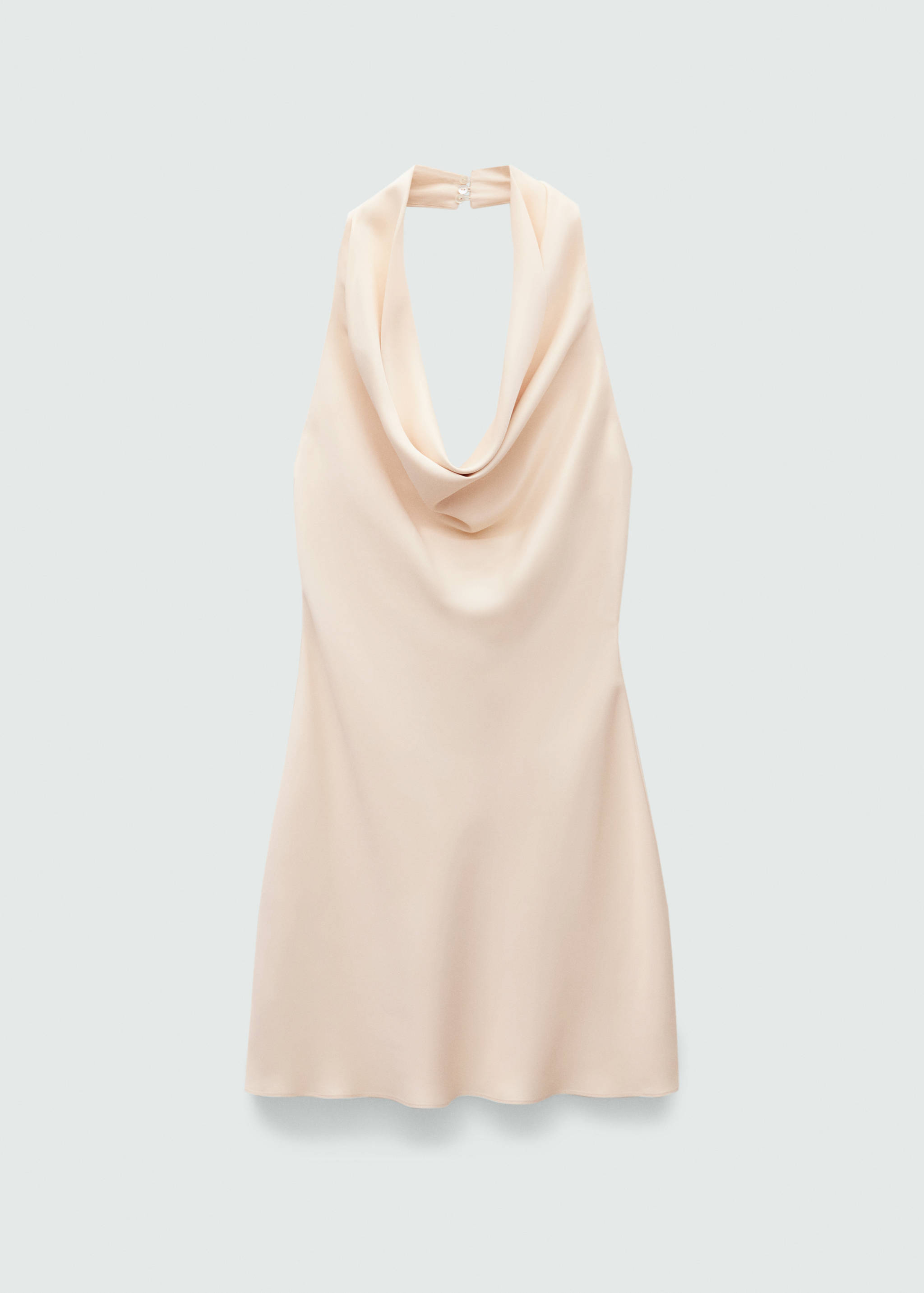 Draped neck satin dress - Article without model