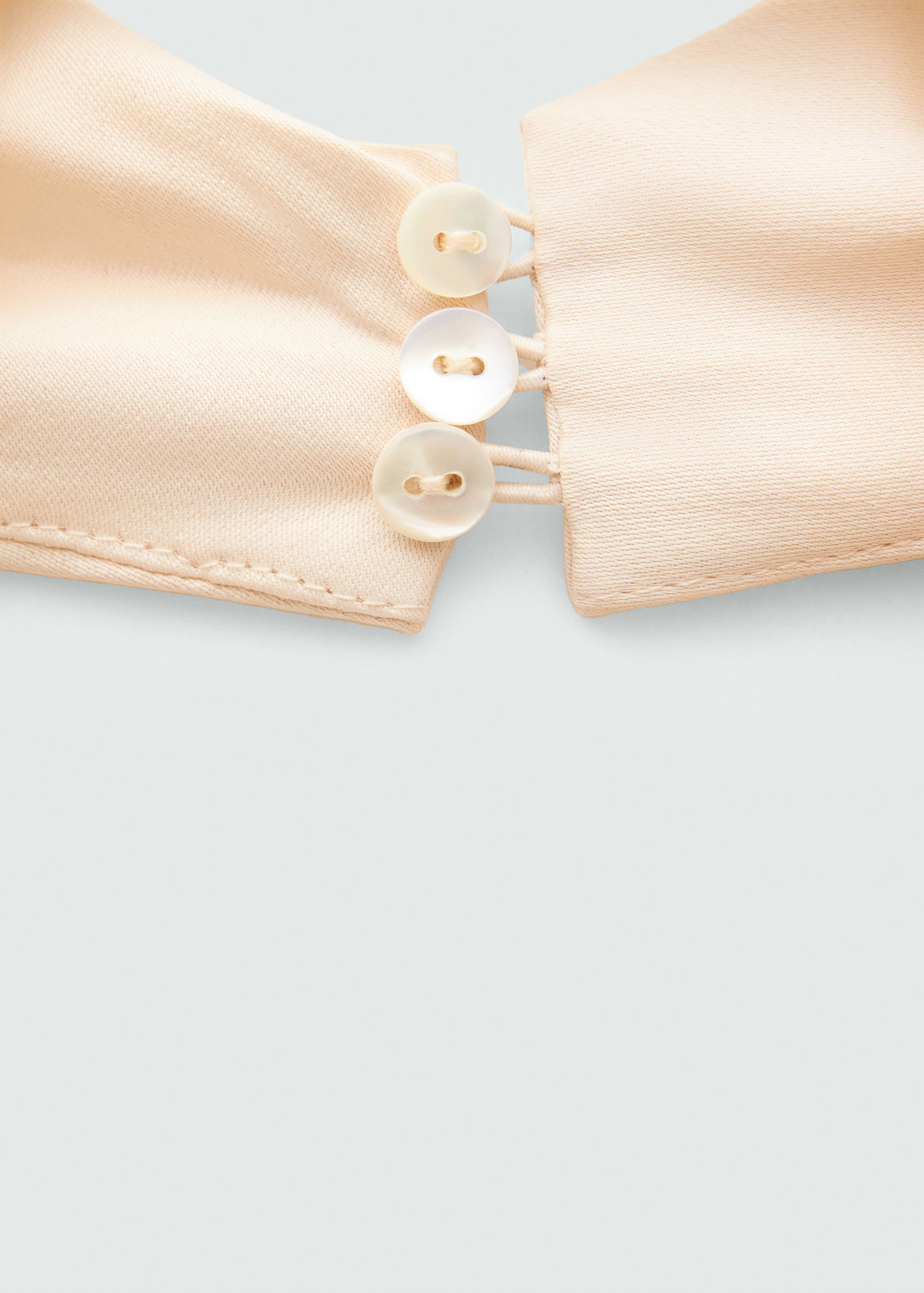 Draped neck satin dress - Details of the article 0