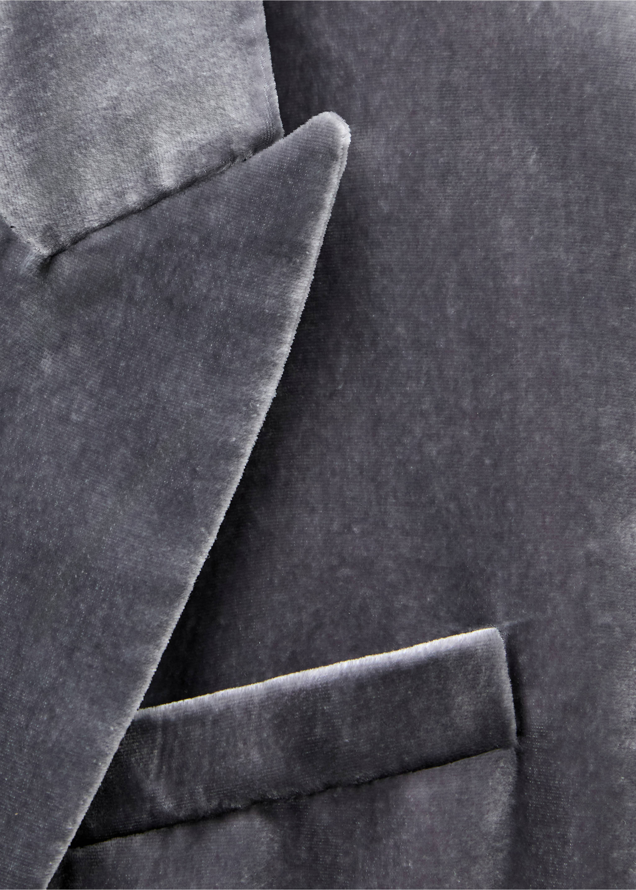 Velvet suit jacket - Details of the article 8, Silver. Ref: 77049239-00.