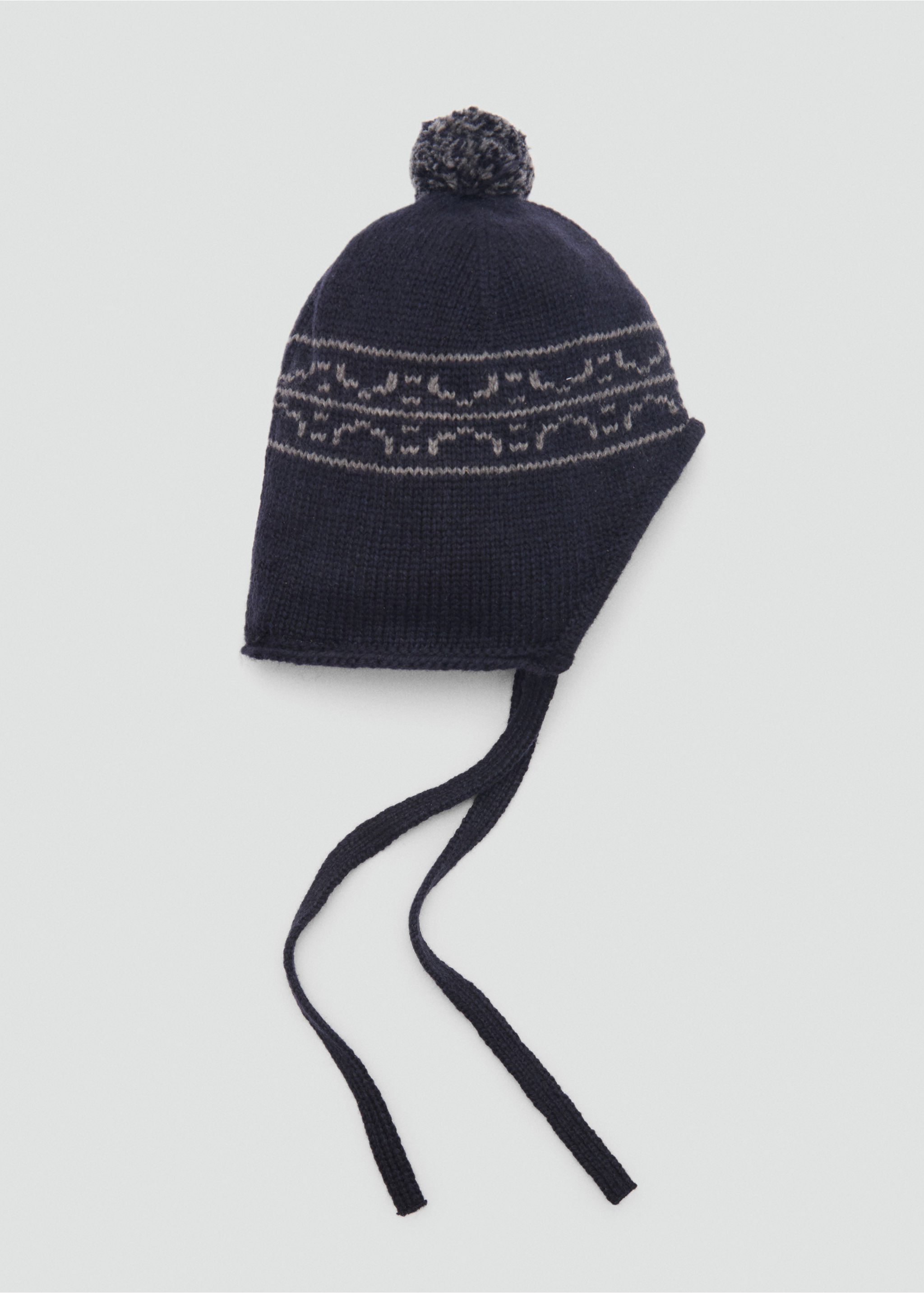 Gorro de jacquard com pompom - Artigo sem modelo