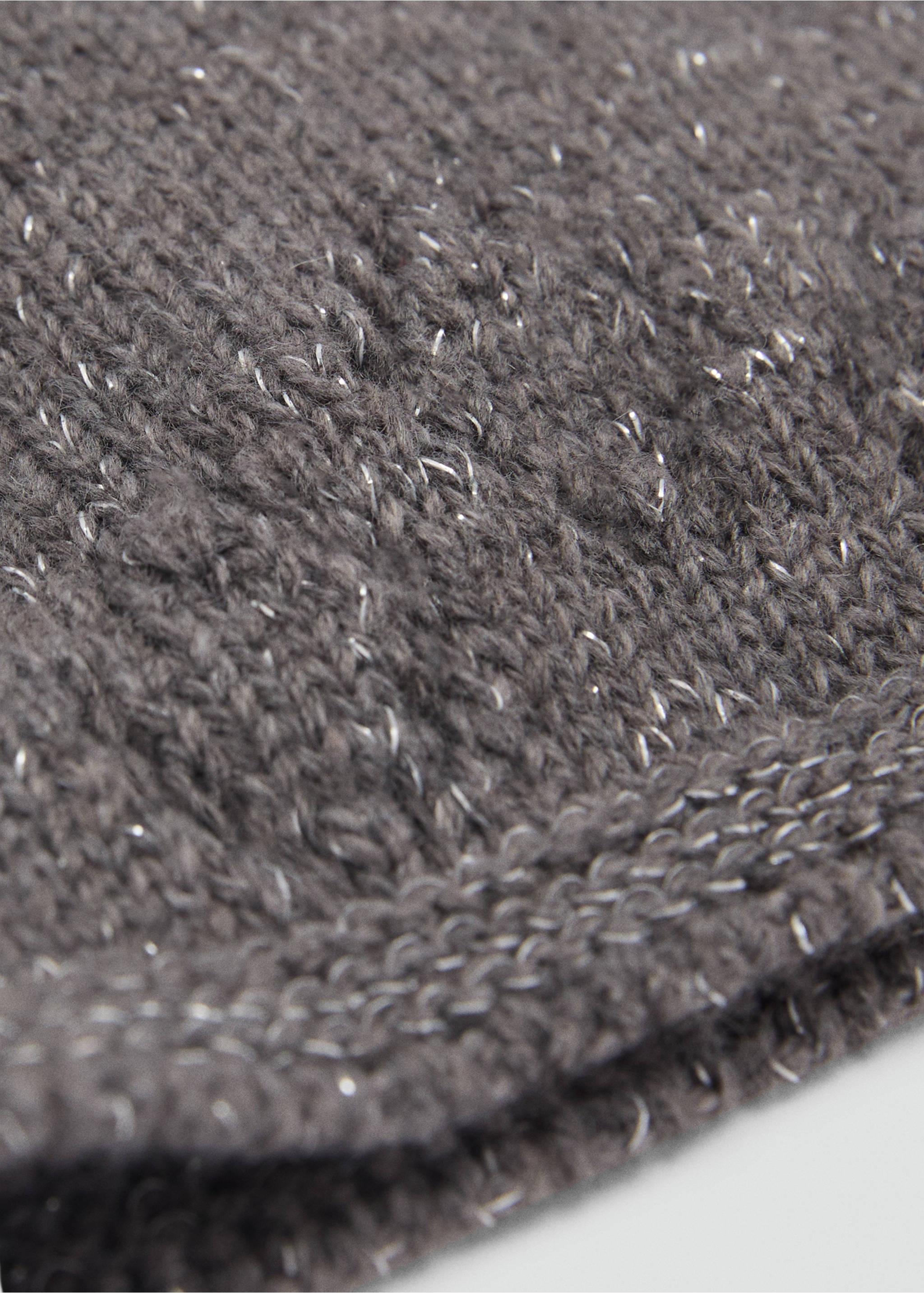 Wollstrickmütze - Detail des Artikels 1, Mittelgrau meliert. Ref: 77049241-00.
