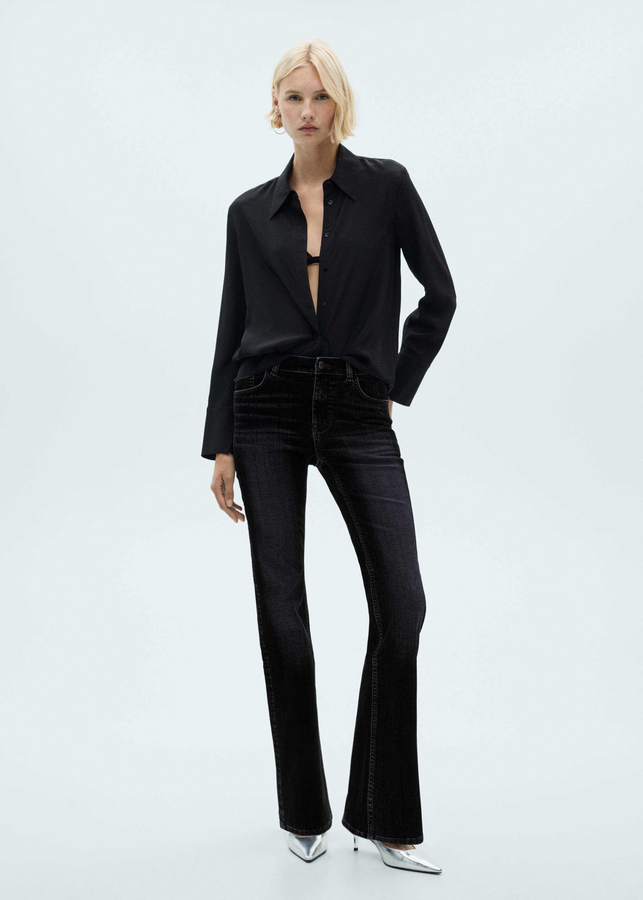 Jeans flare taille basse - Plan général