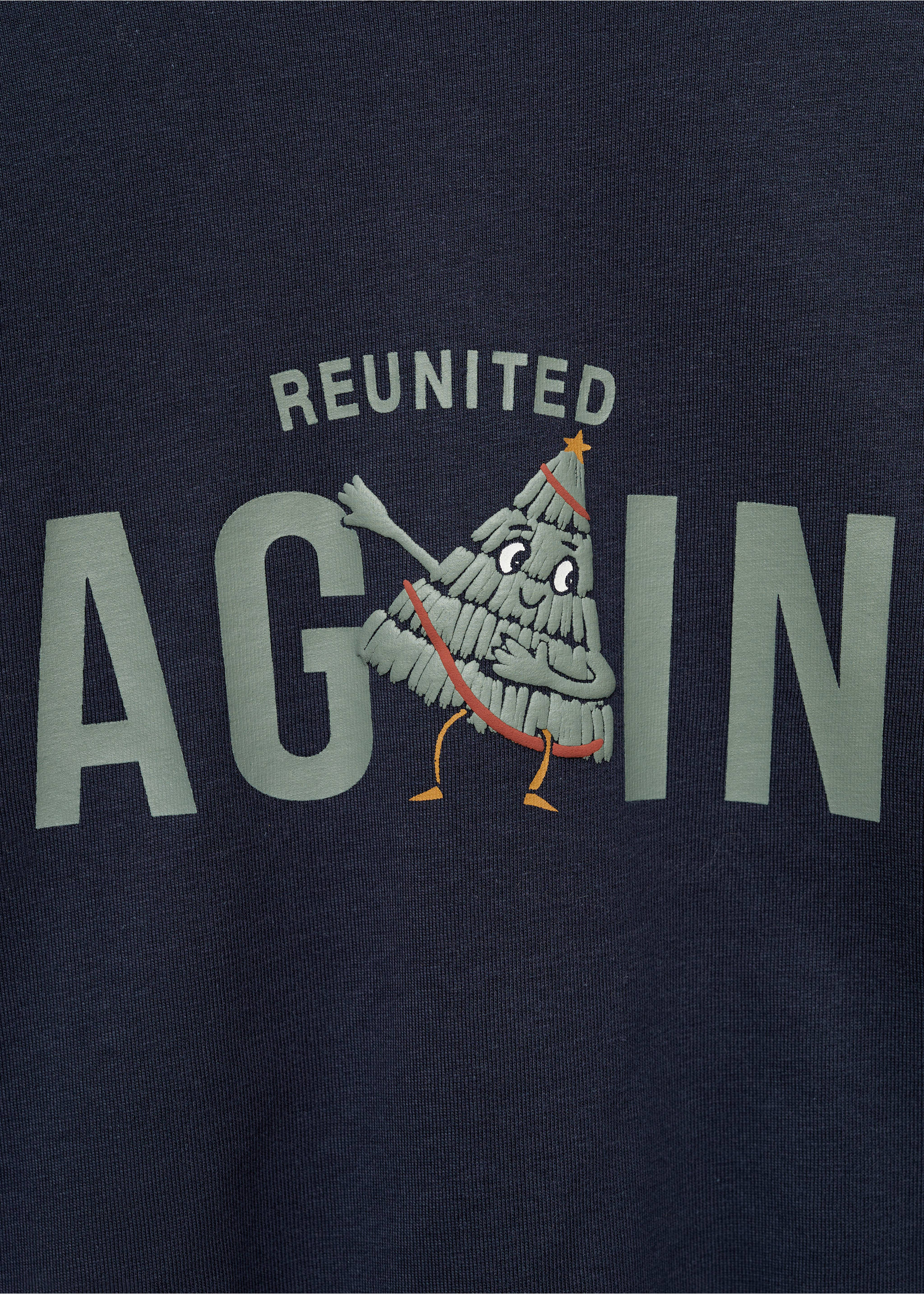 Long sleeve cotton t-shirt - Details of the article 8, Dark Navy. Ref: 77049407-00.