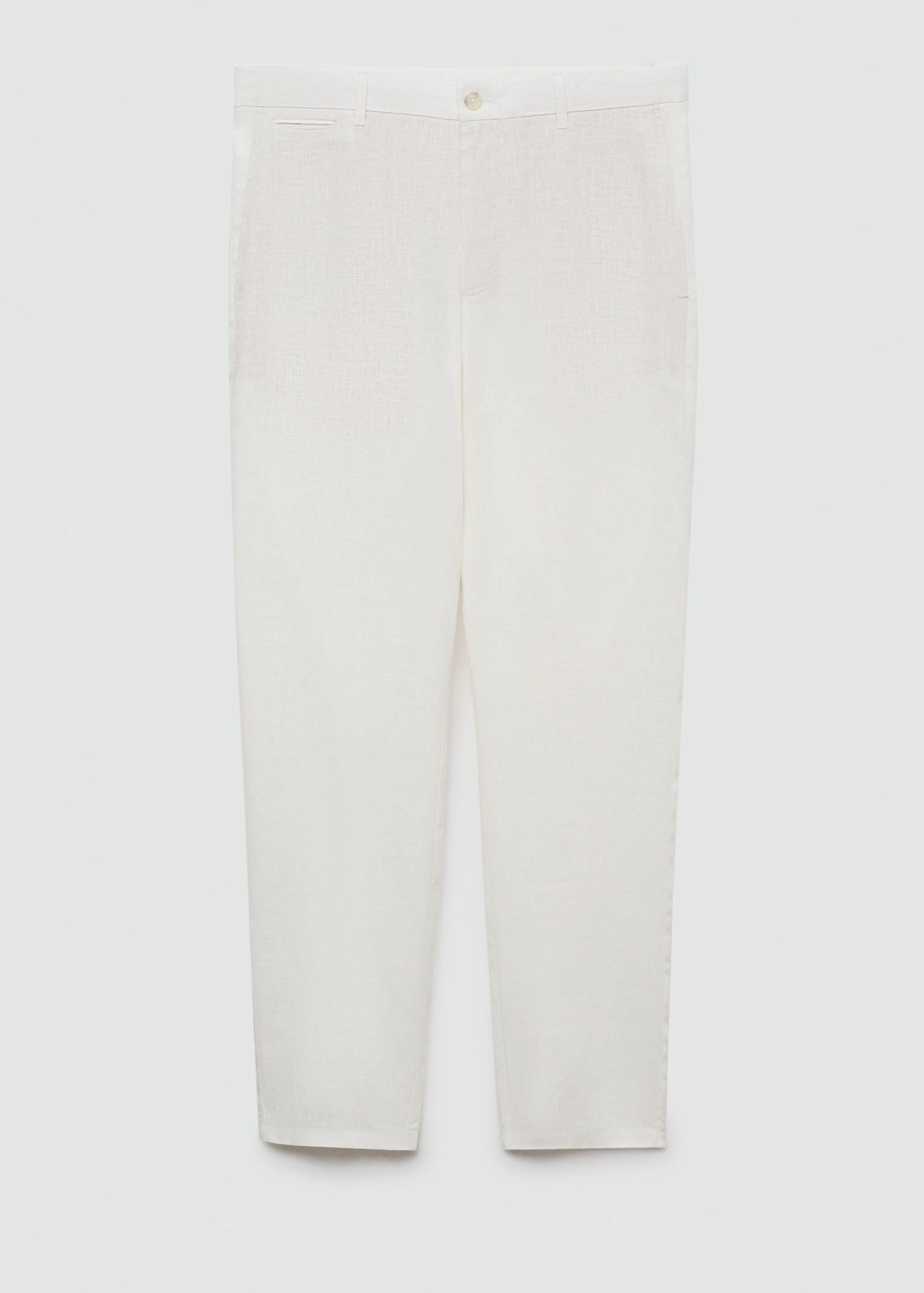 Slim-fit 100% linen pants - Article without model