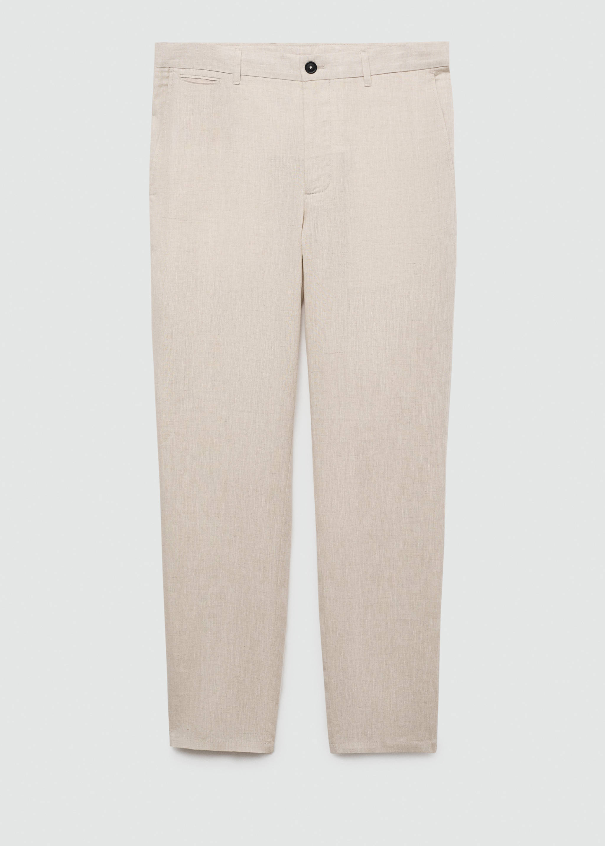 Slim-fit 100% linen pants - Article without model