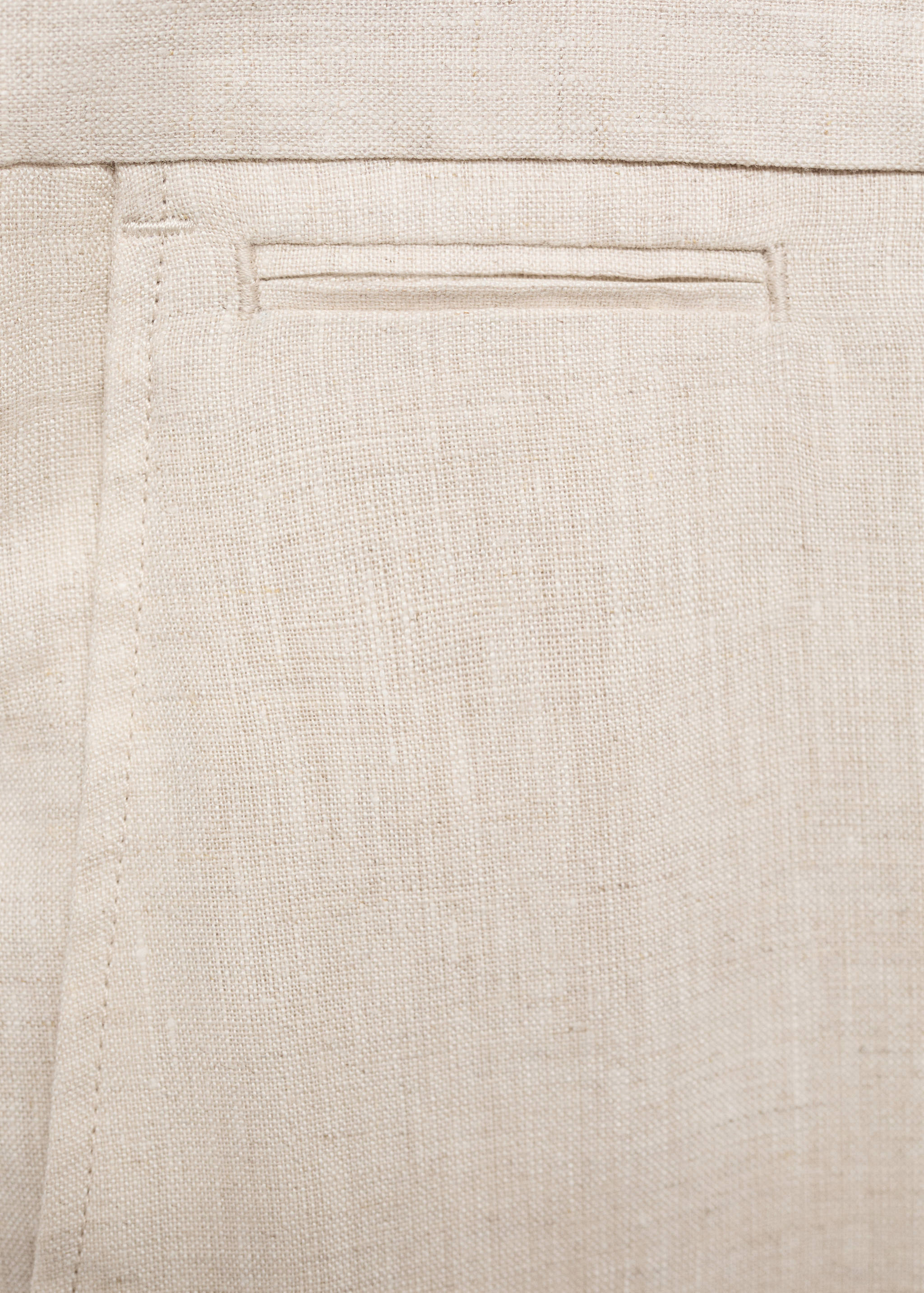 Slim-fit 100% linen pants - Details of the article 8