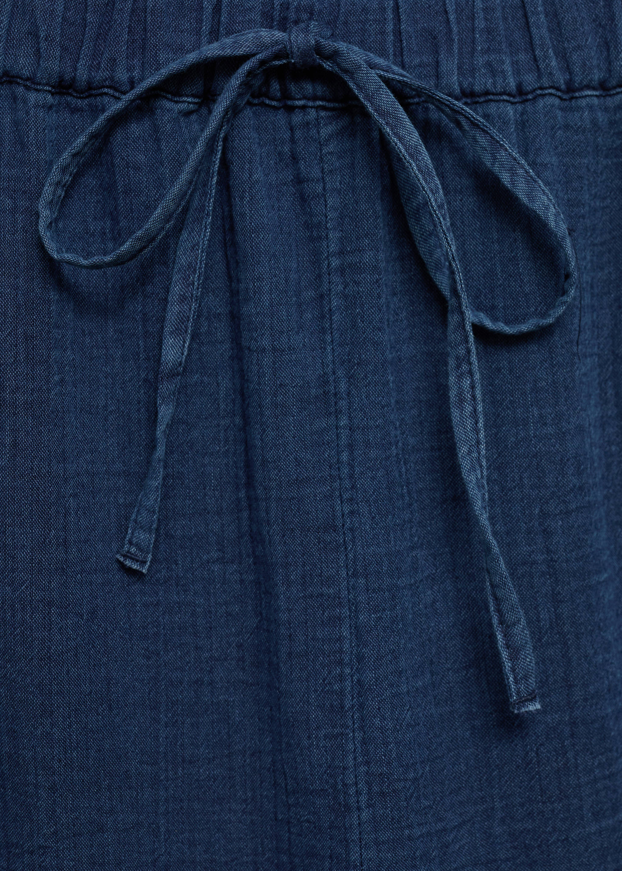 Elastic waist cotton pants - Details of the article 0
