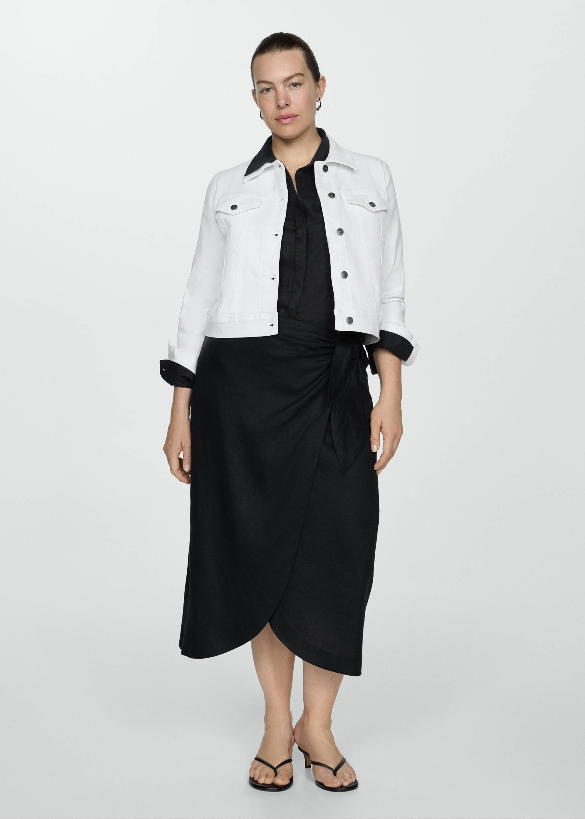 Blouson jean poches - Détail de l'article 3, Blanc. Ref: 77050257-00.