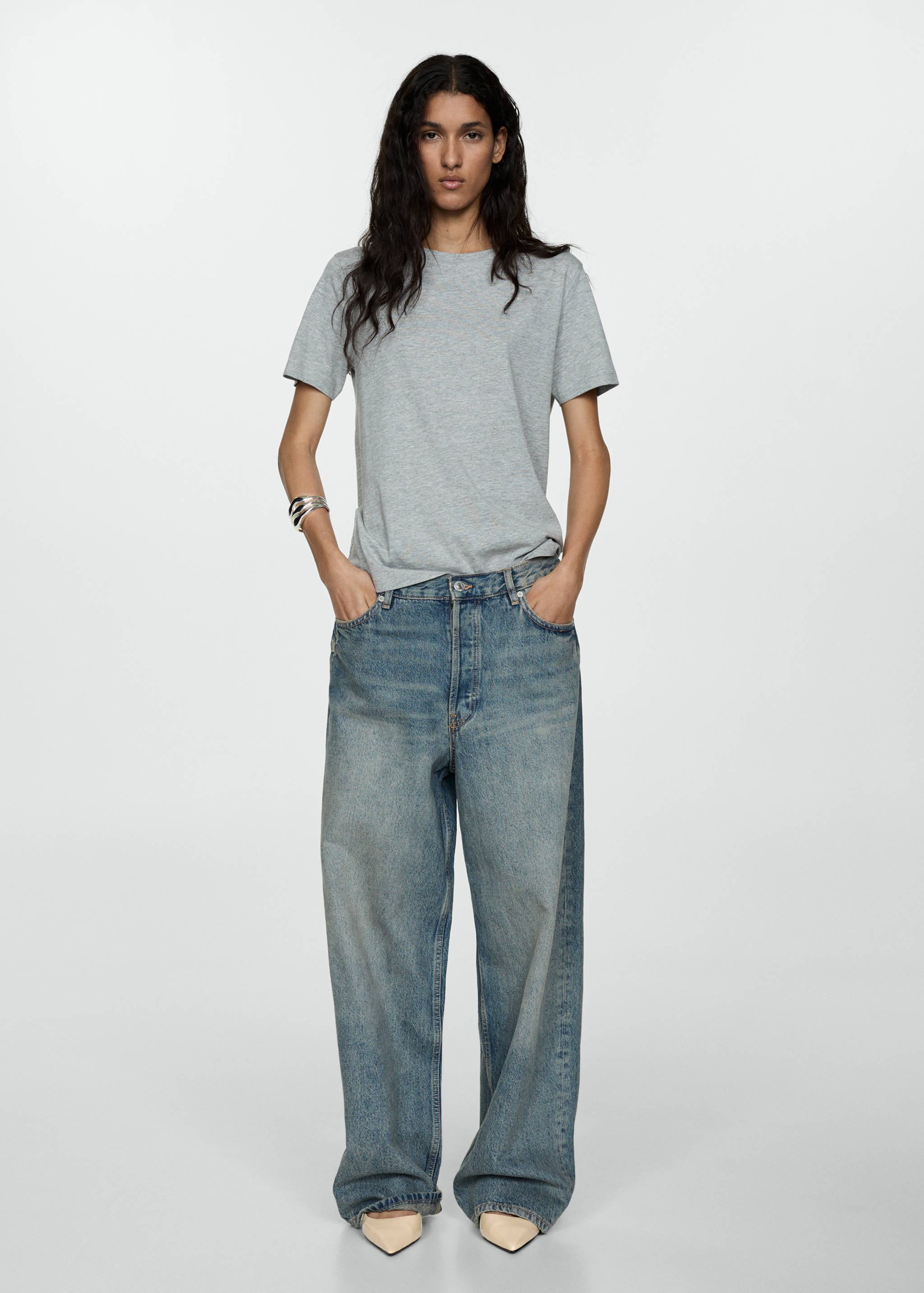 Tűsarkú cipő szabad sarokkal - Általános sík