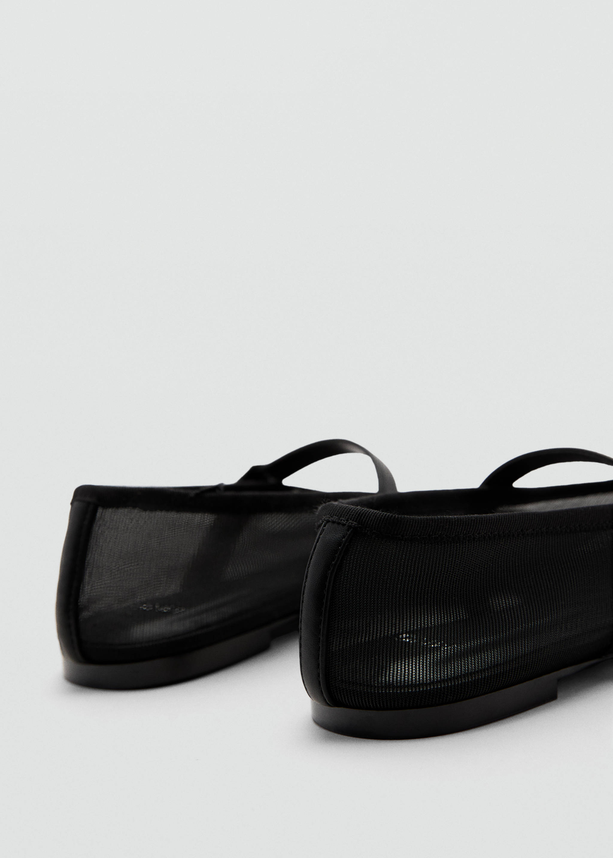 Mesh ballet flats with strap and buckle - Details of the article 1
