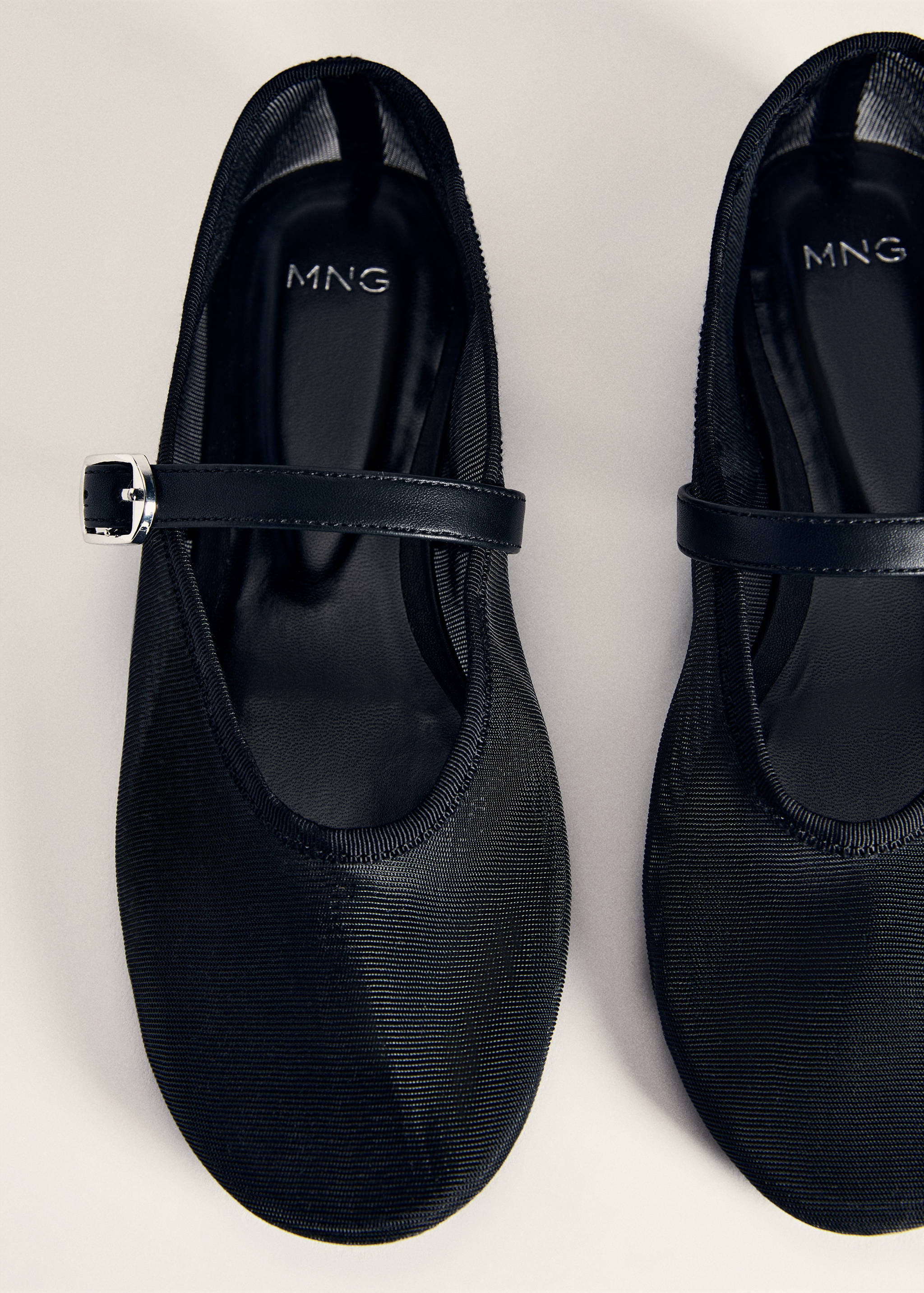 Mesh ballet flats with strap and buckle - Details of the article 5