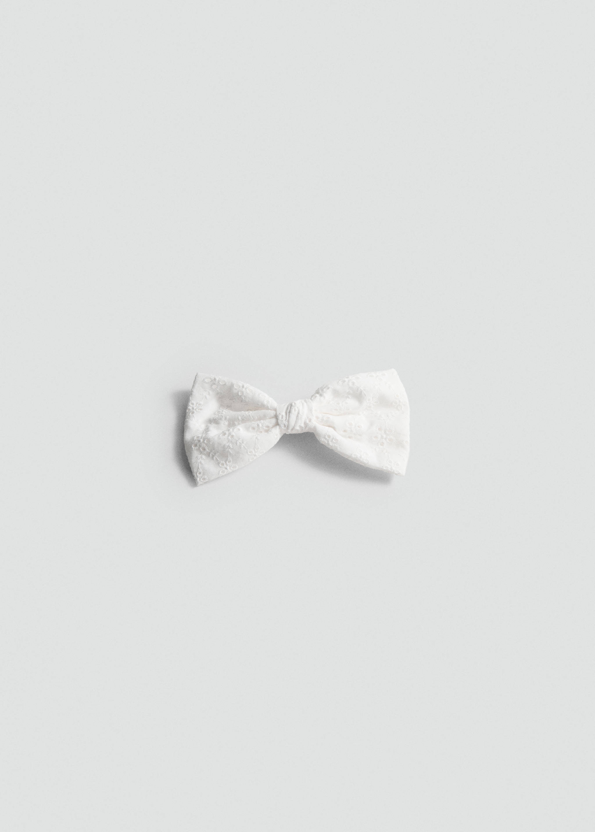 Embroidered barrette with bow - Article without model