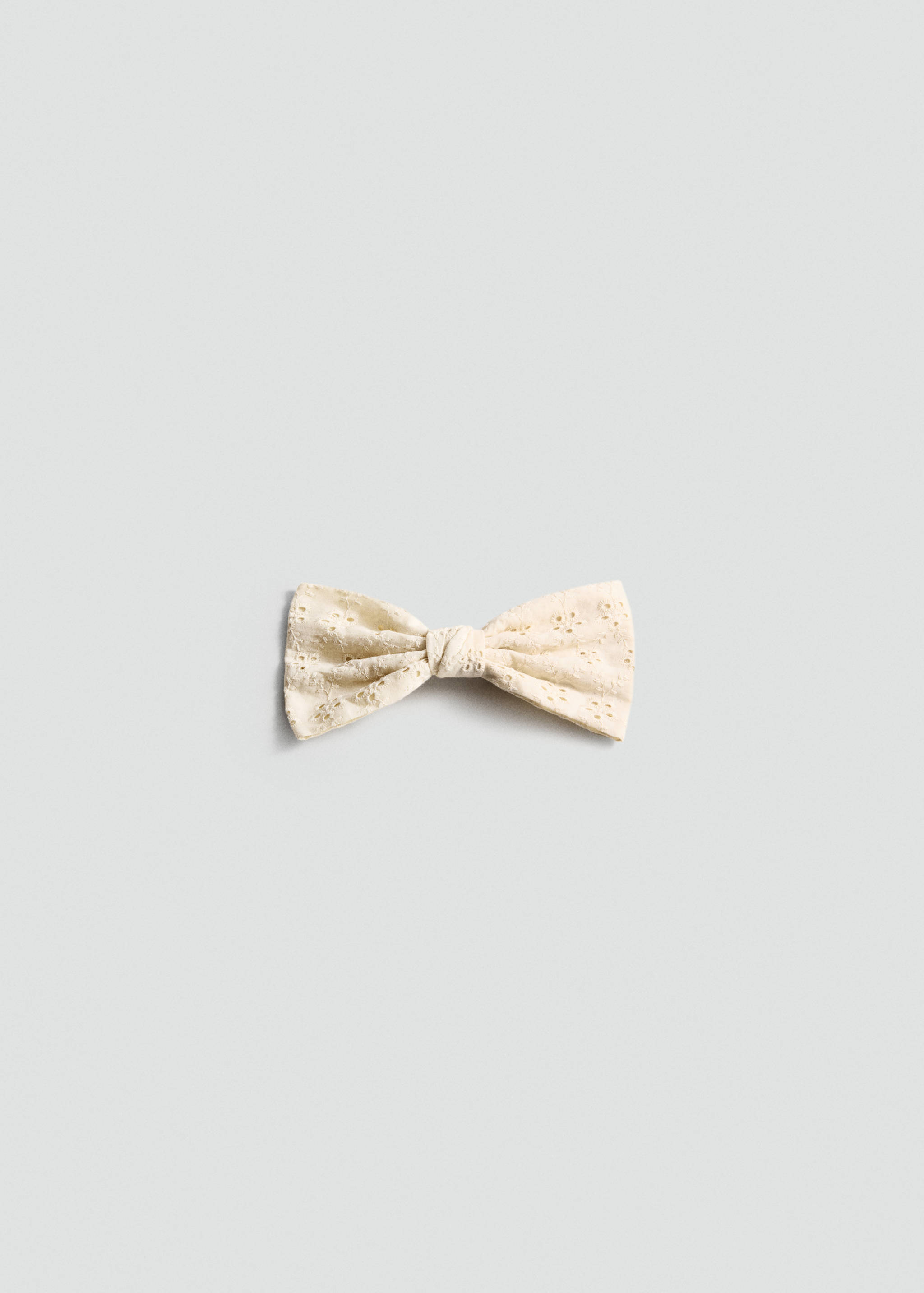 Embroidered barrette with bow - Article without model