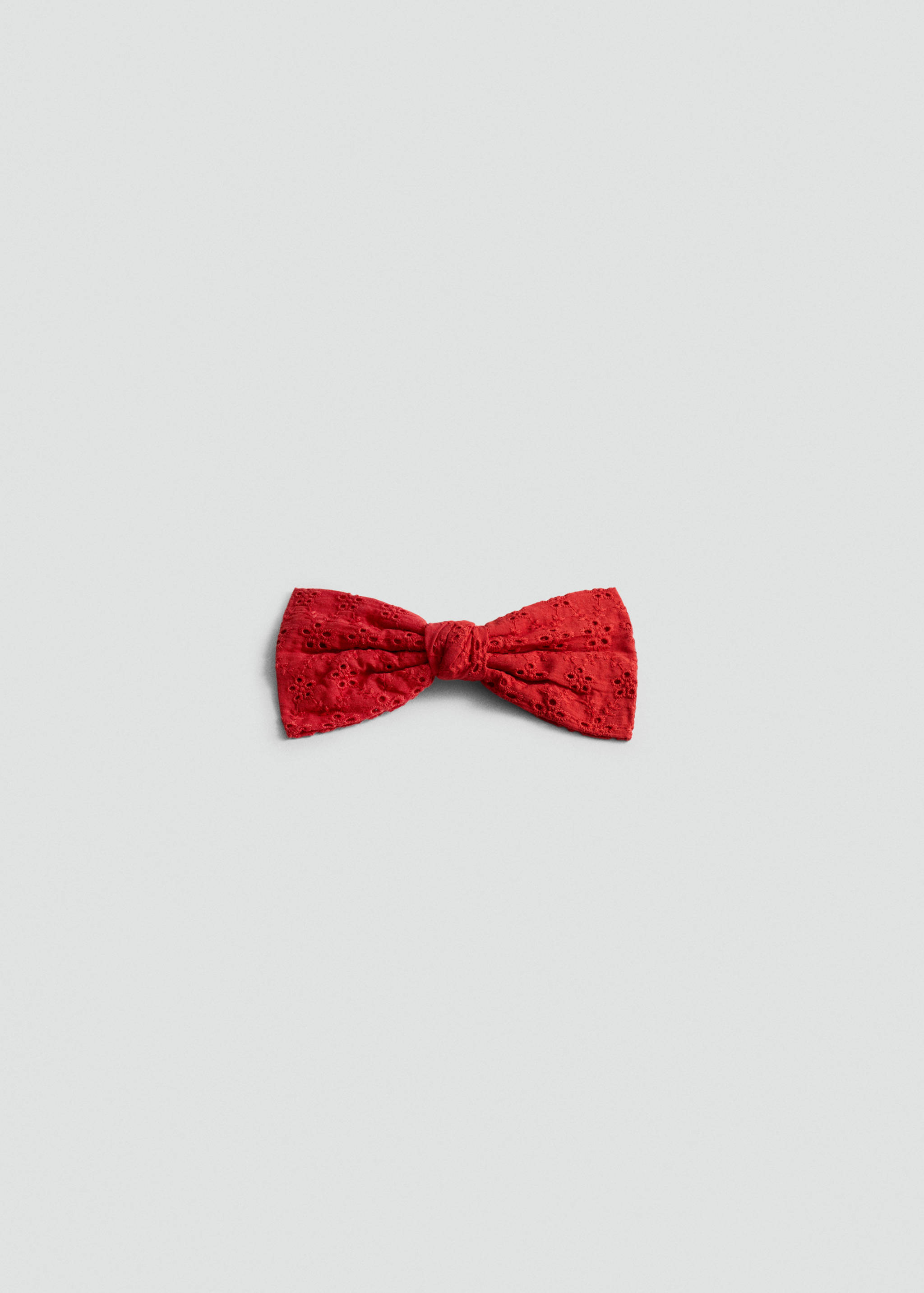 Embroidered barrette with bow - Article without model