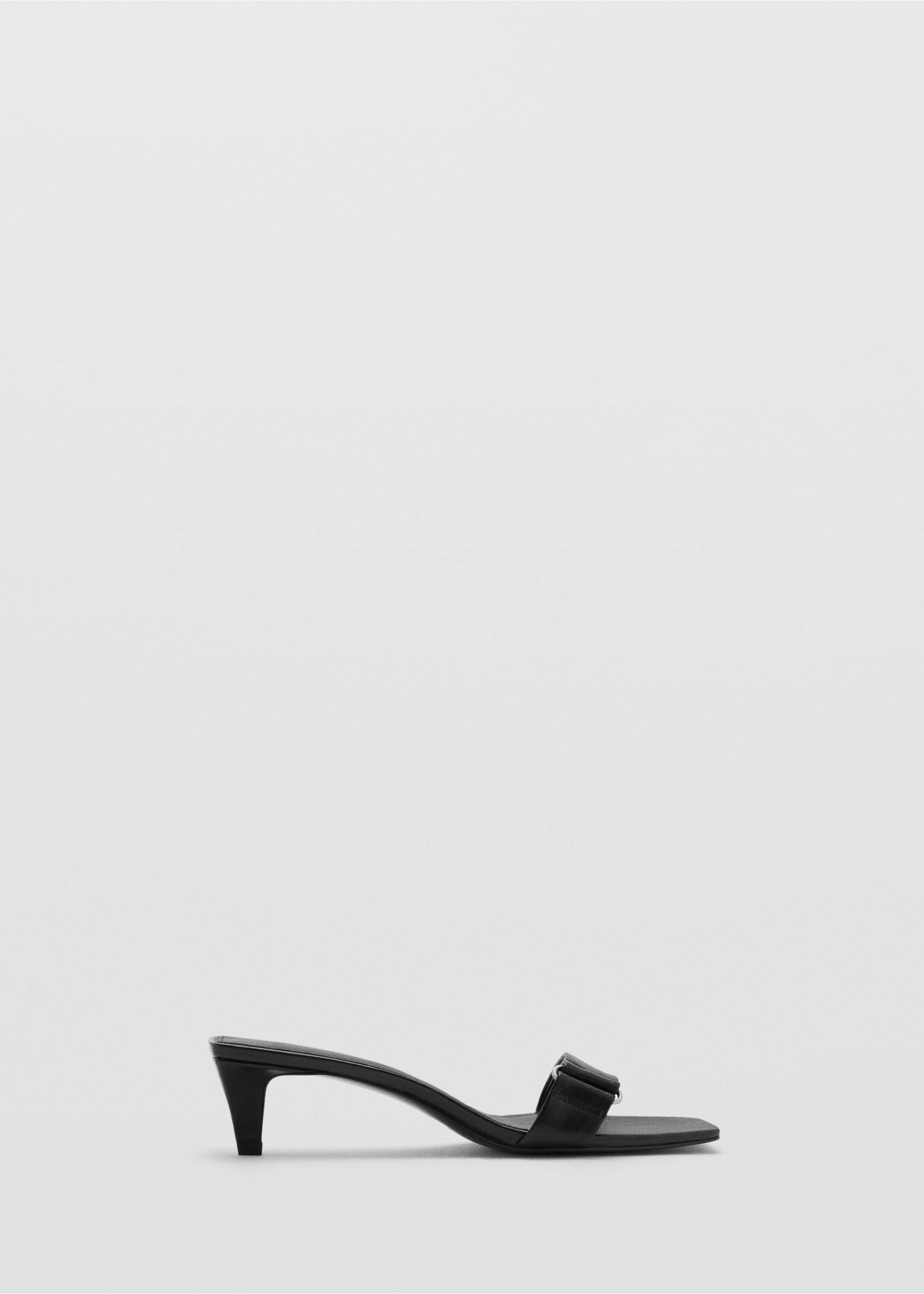 Heel leather sandals - Article without model, Black. Ref: 77050268-00.