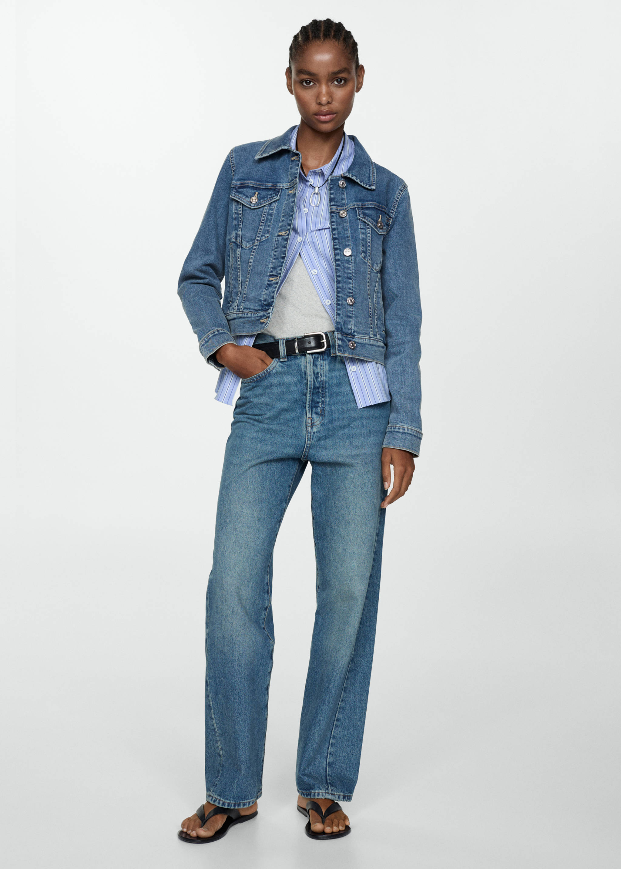 Blouson jean poches - Plan général