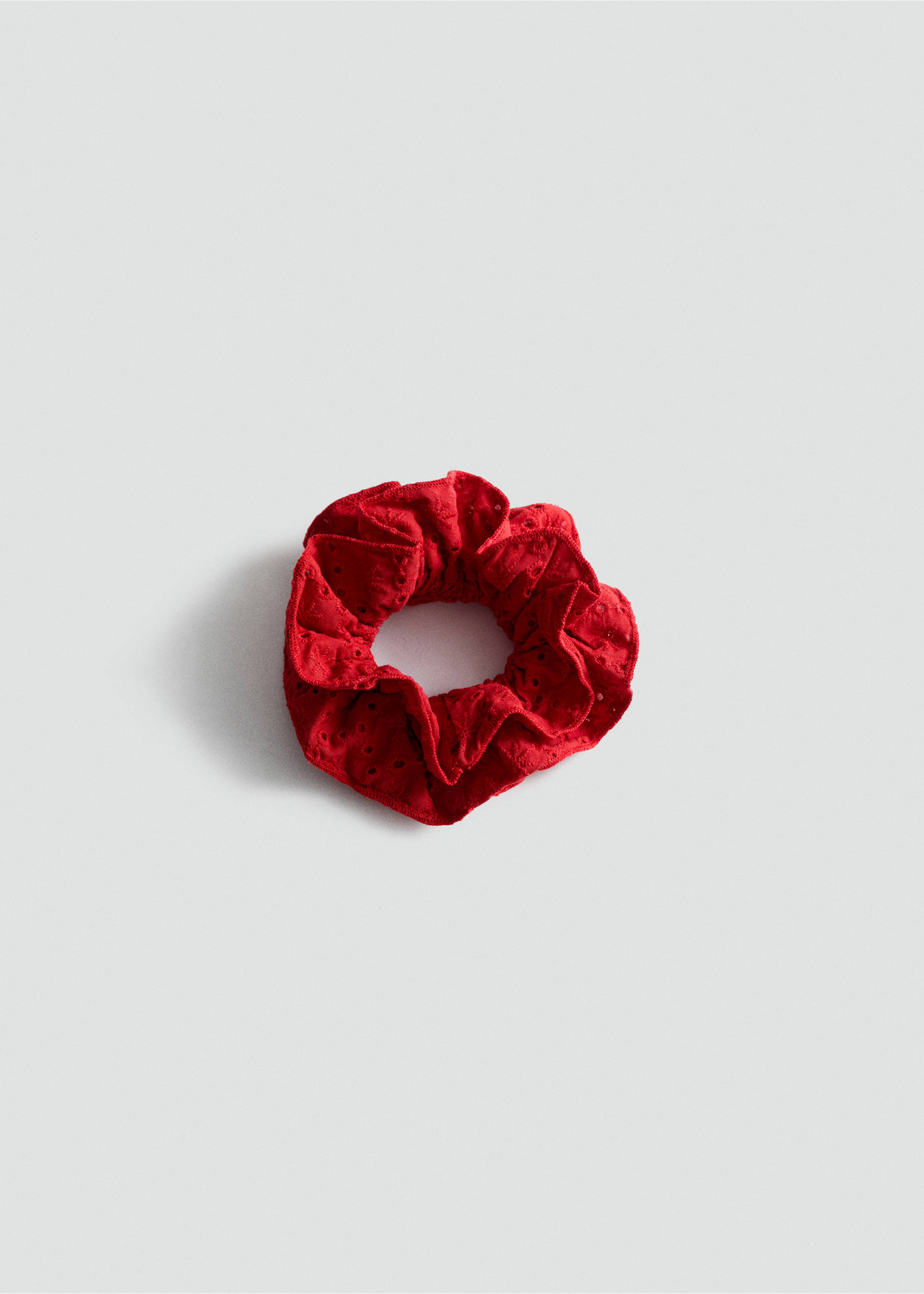 Besticktes Maxi-Scrunchie - Artikel ohne Model, Rot. Ref: 77050278-00.