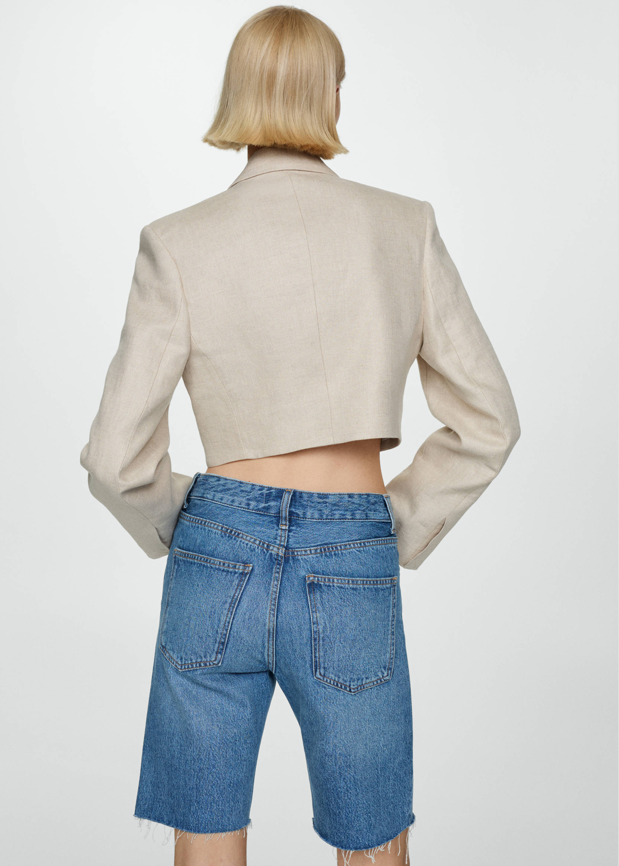 Rovné džínové bermudy - Zadní strana zboží