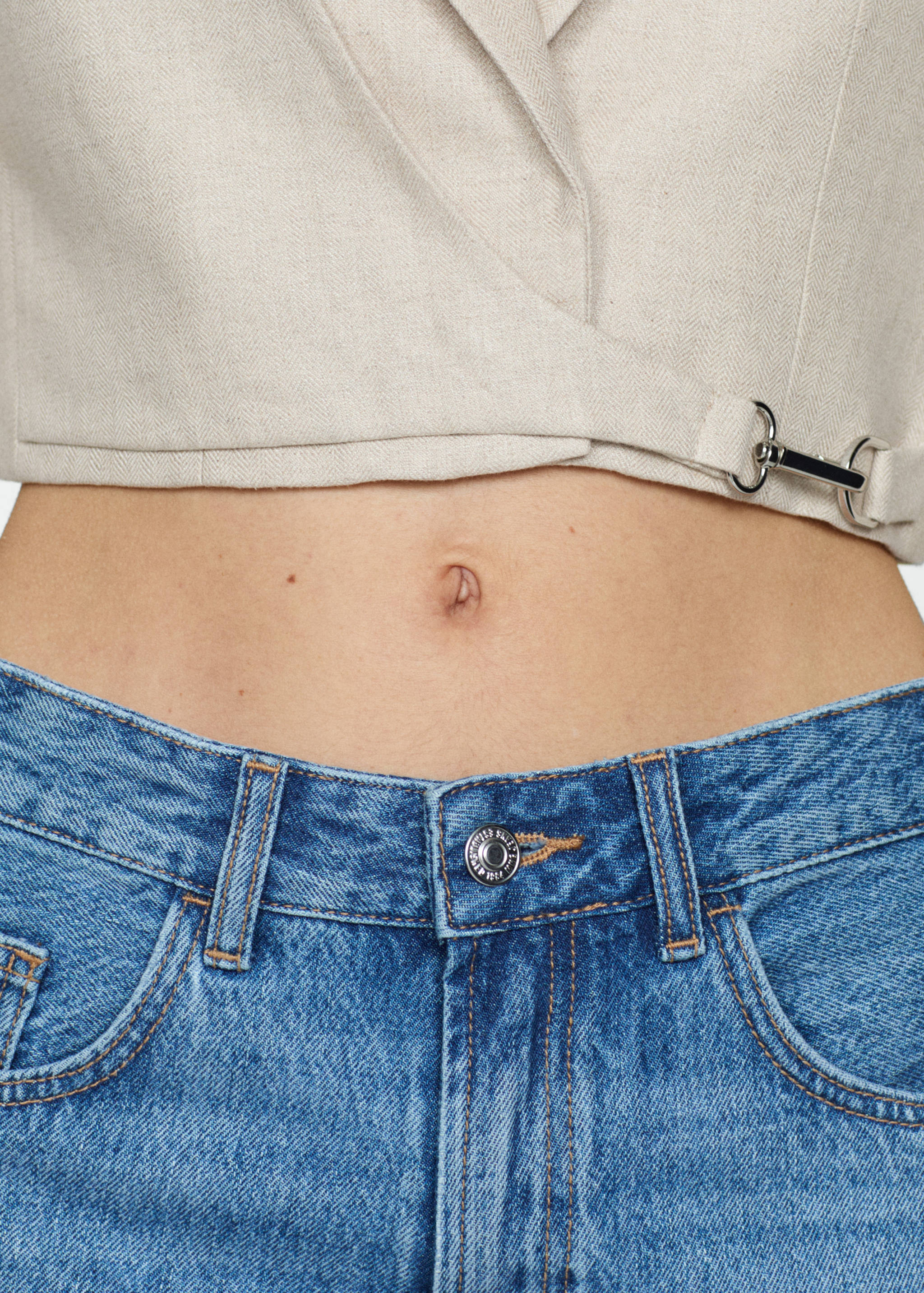 Rovné džínové bermudy - Detail zboží 6