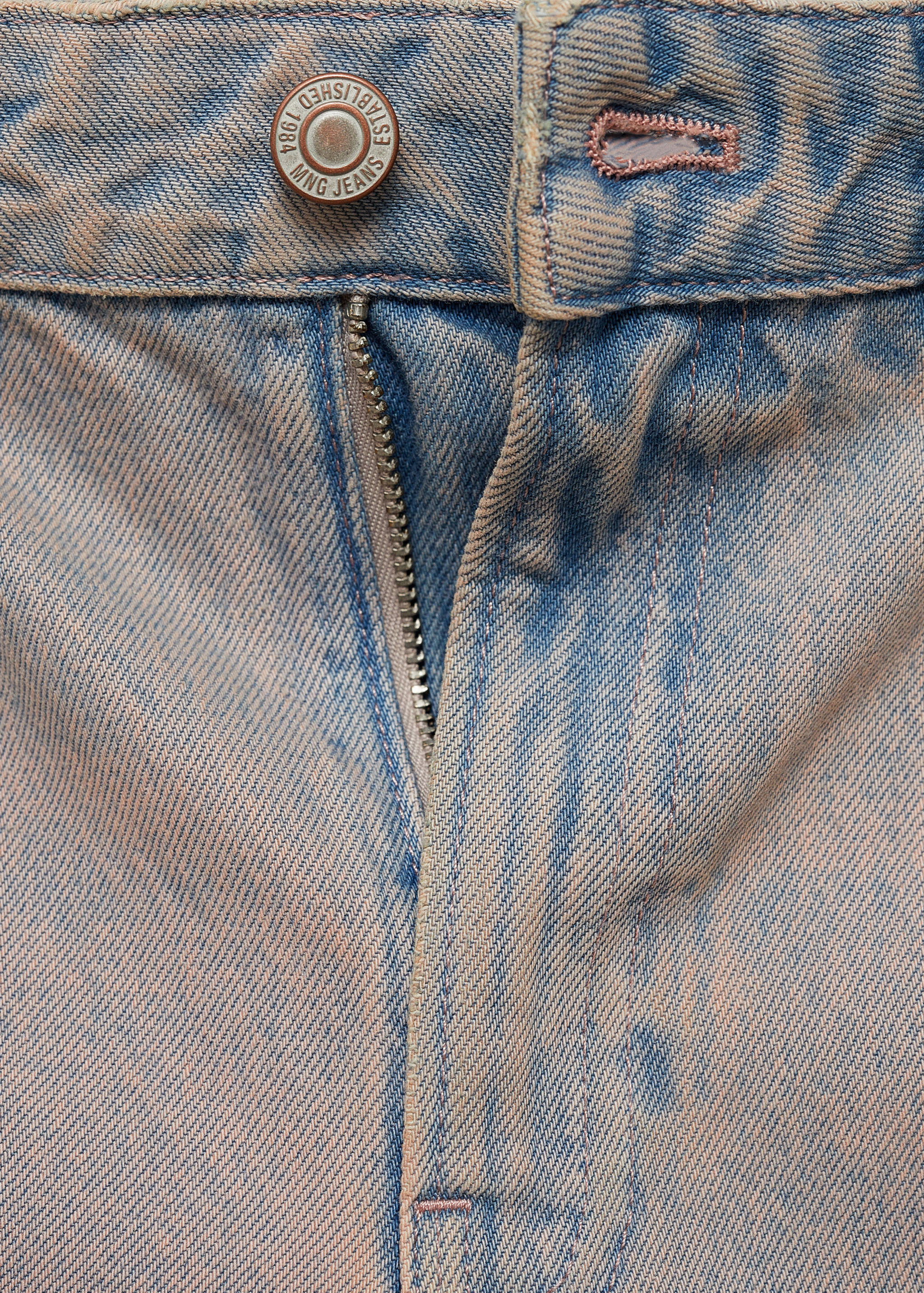 Jeans-Bermudashorts mit Washed-Out-Effekt - Detail des Artikels 8