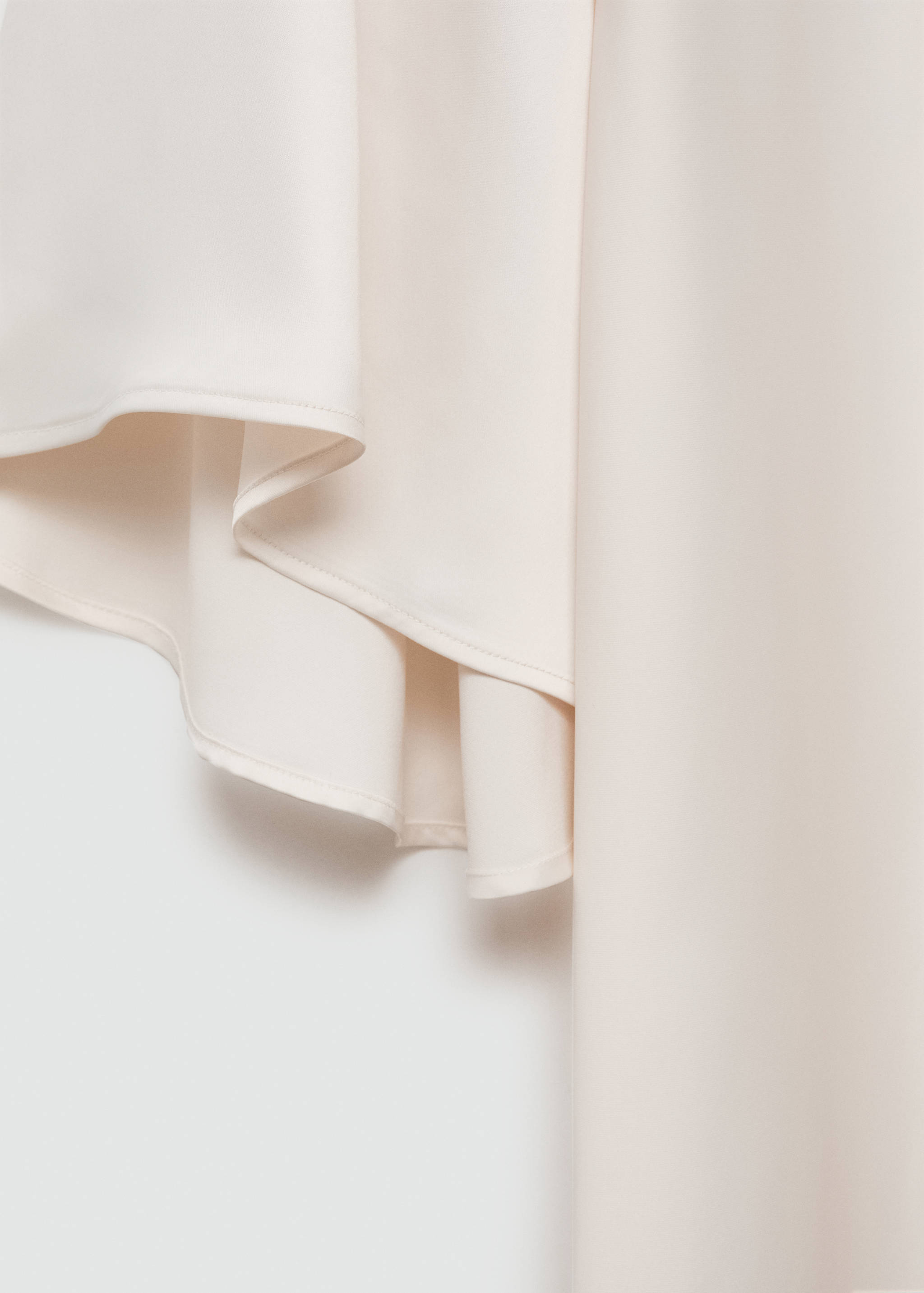 Flared-sleeve satin dress - Details of the article 0