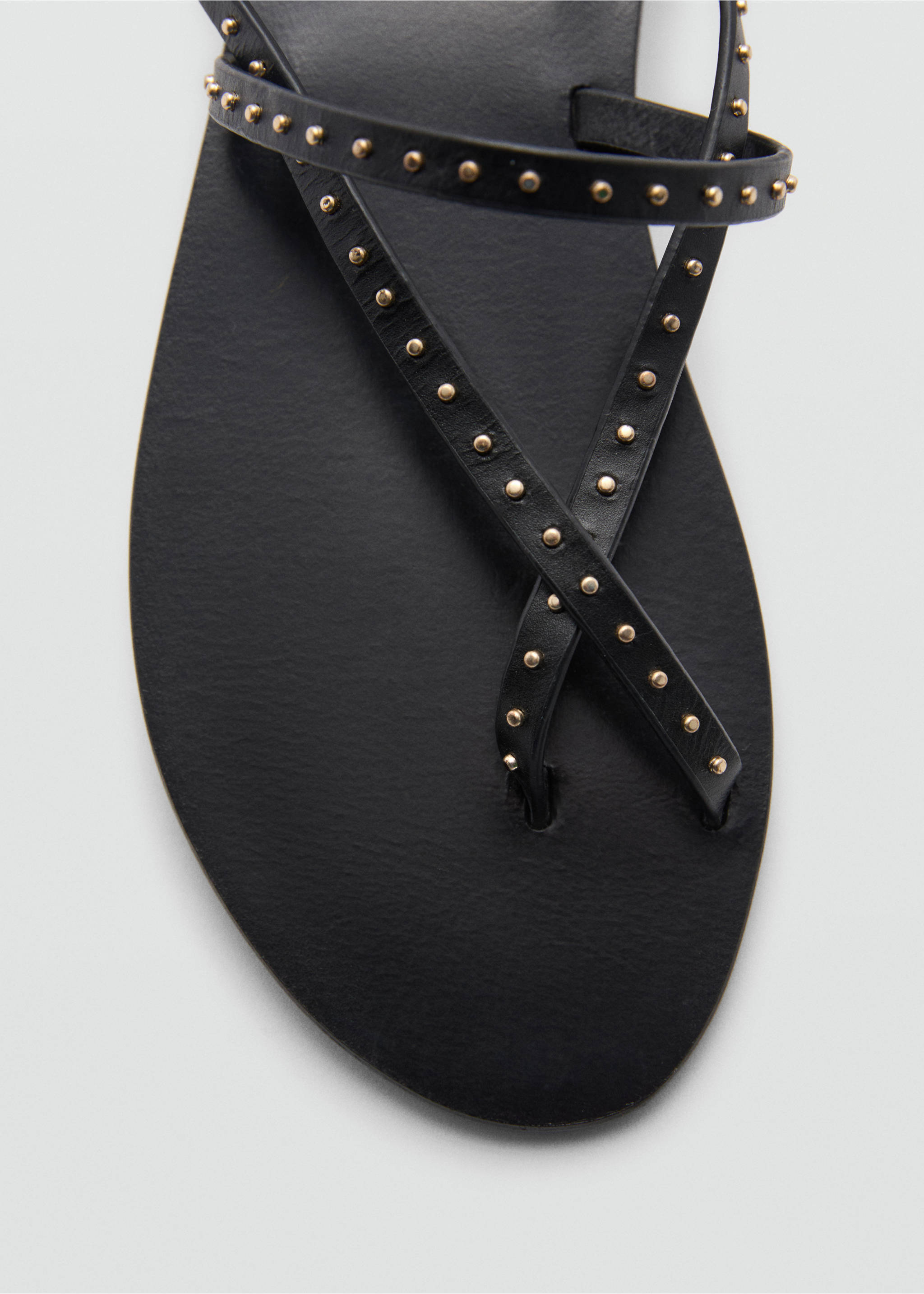 Pántos bőr szandál - A termék adatai 1, Fekete. Ref: 77050290-00.