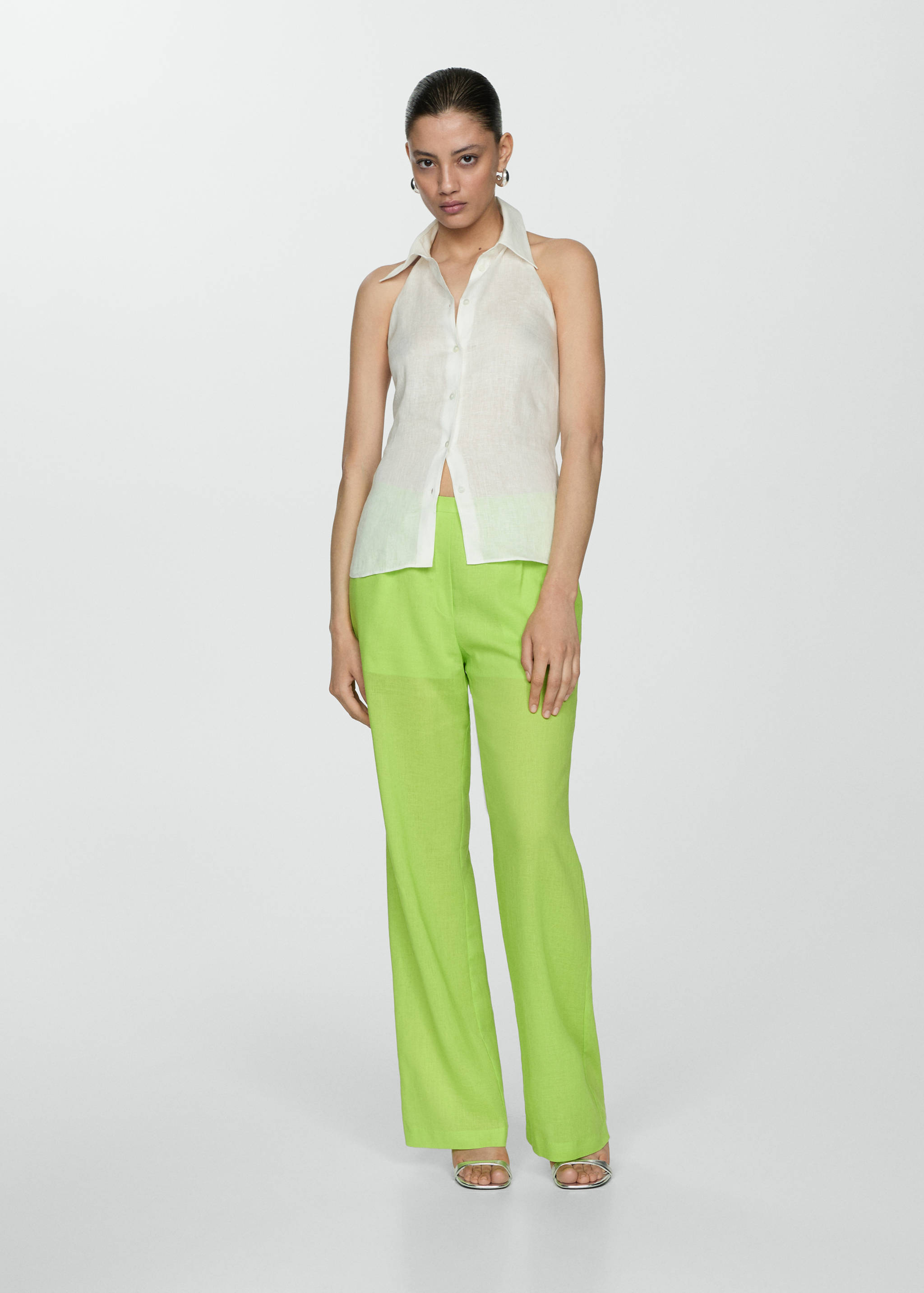 Straight-fit lyocell trousers - Details of the article 2