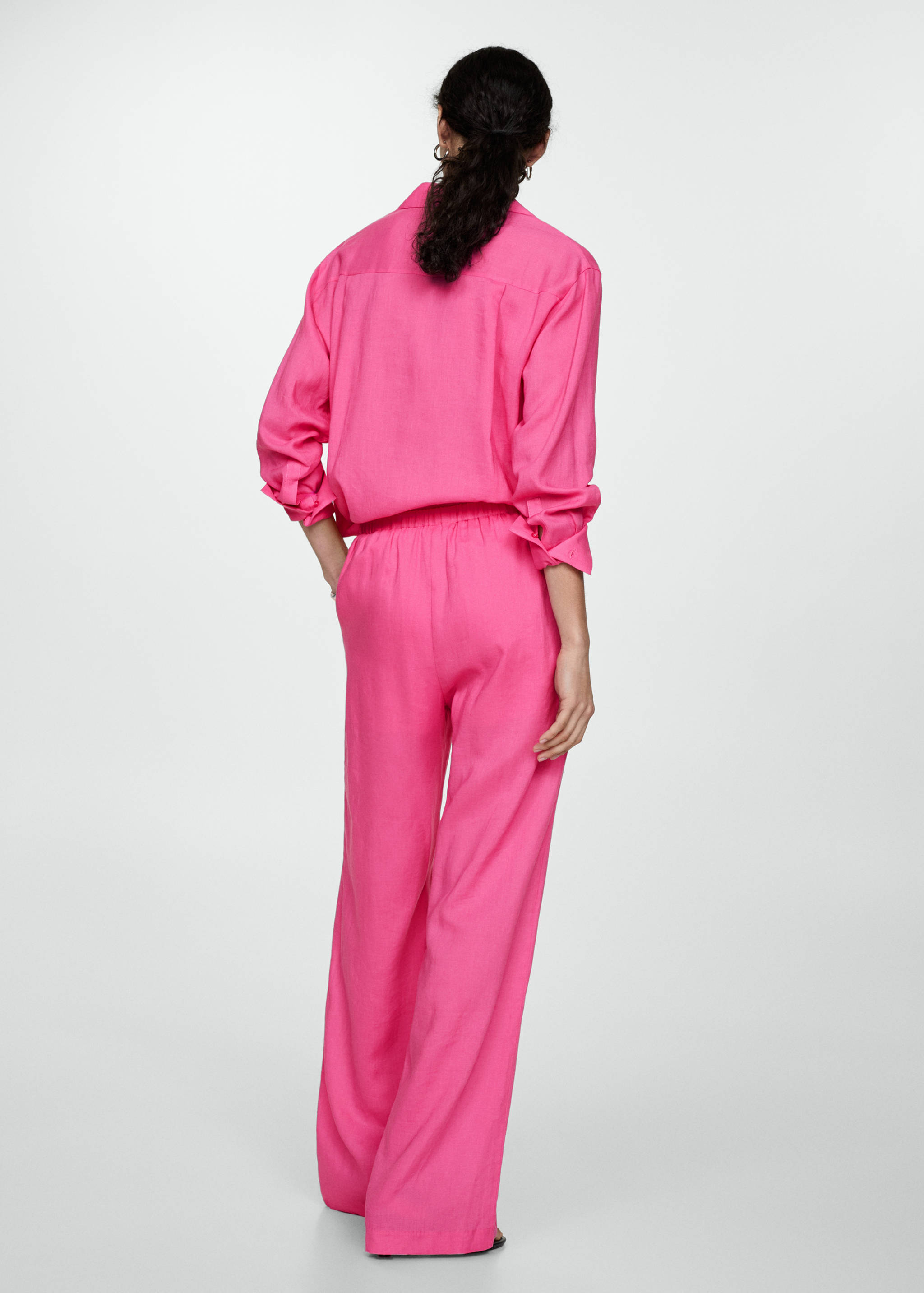 Straight-fit lyocell trousers - Reverse of the article