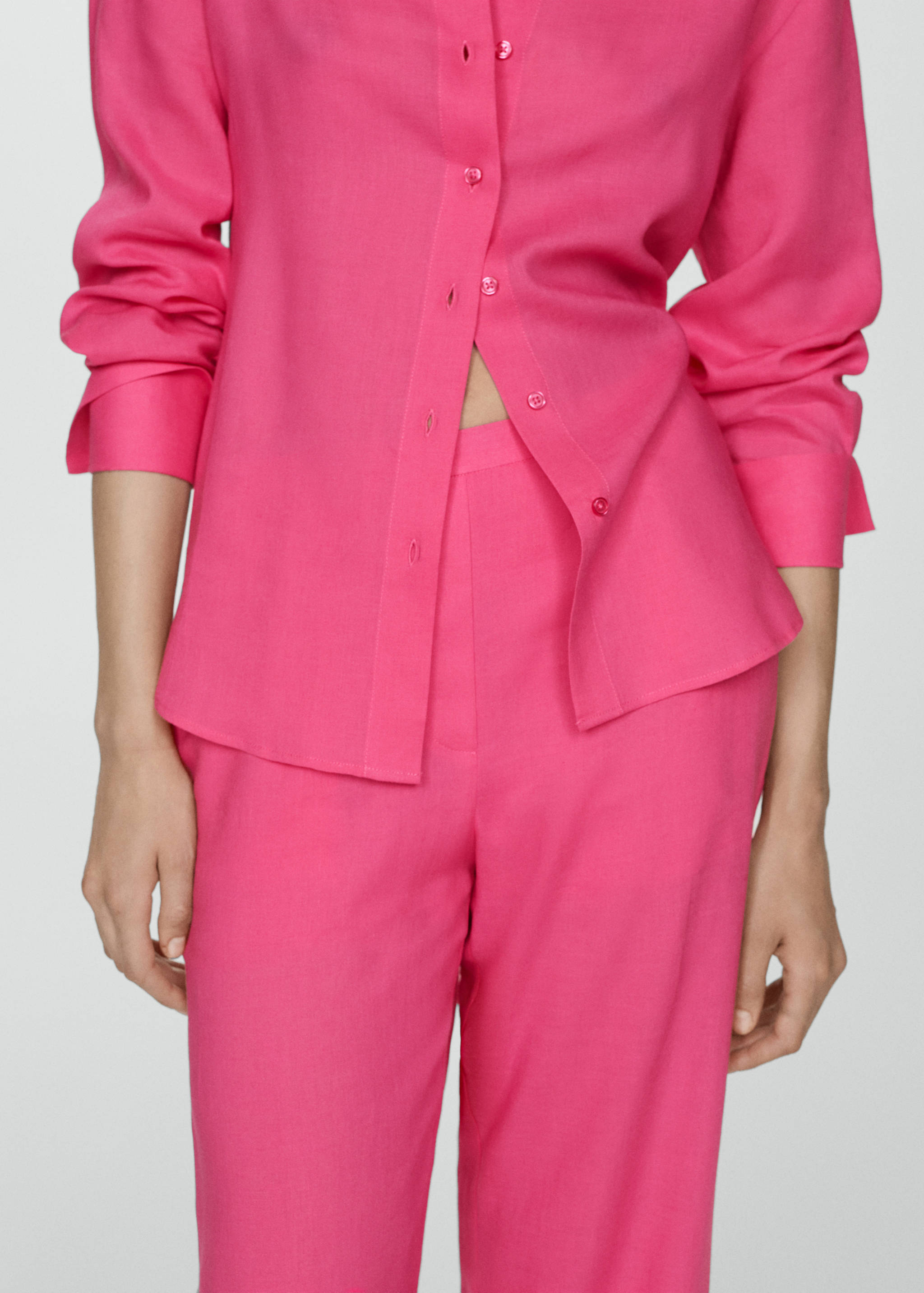 Straight-fit lyocell trousers - Details of the article 3