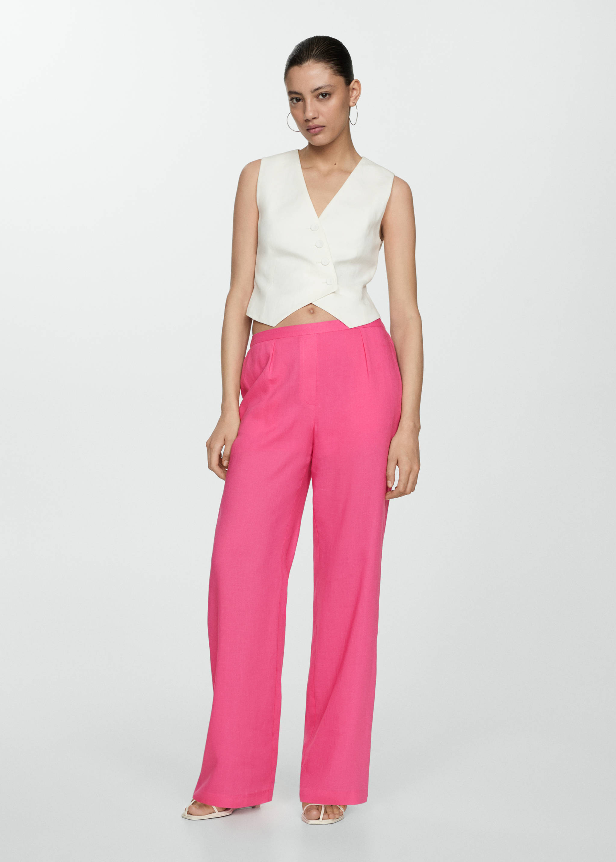 Straight-fit lyocell trousers - Details of the article 2