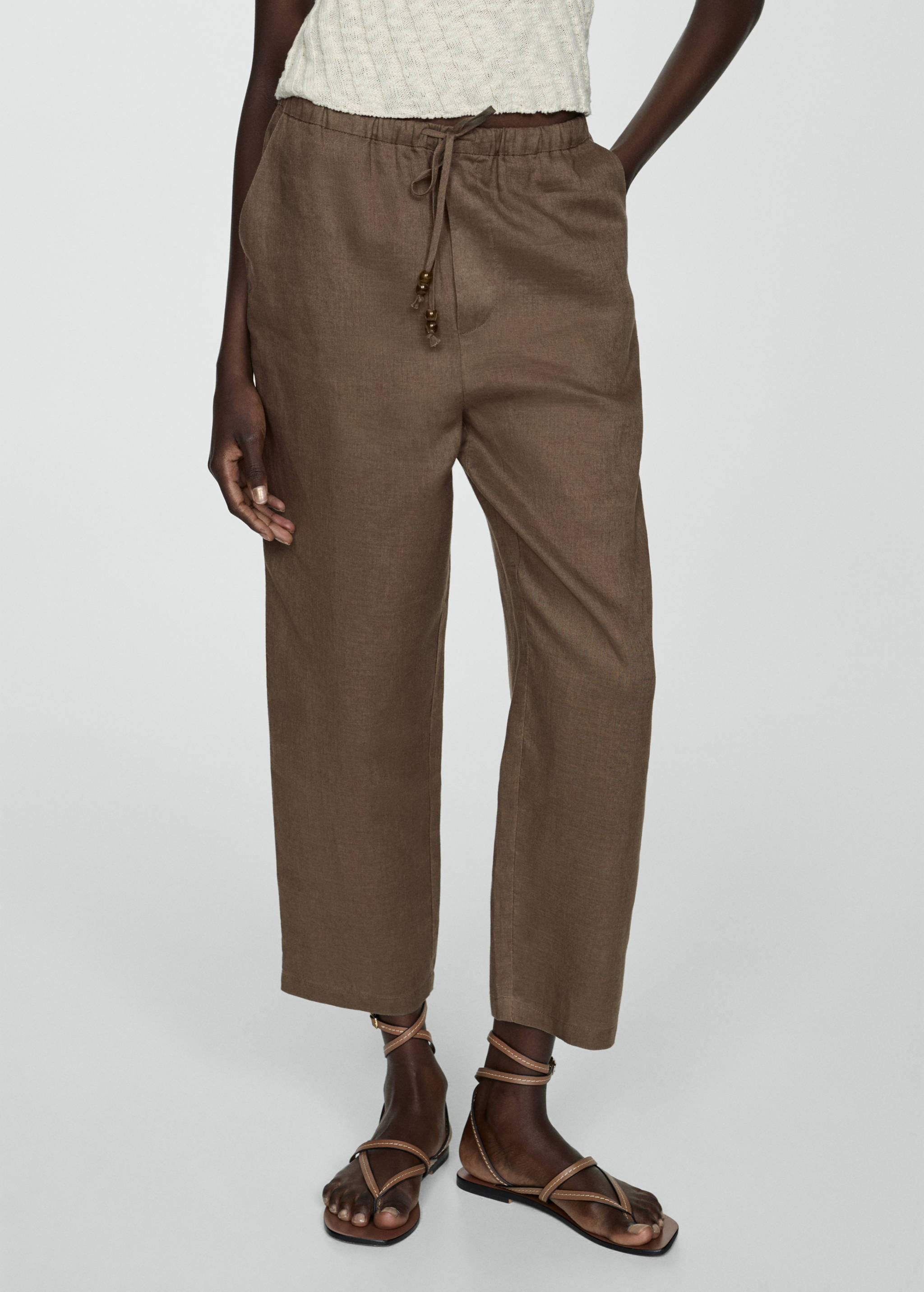 Linen jogger pants - Medium plane