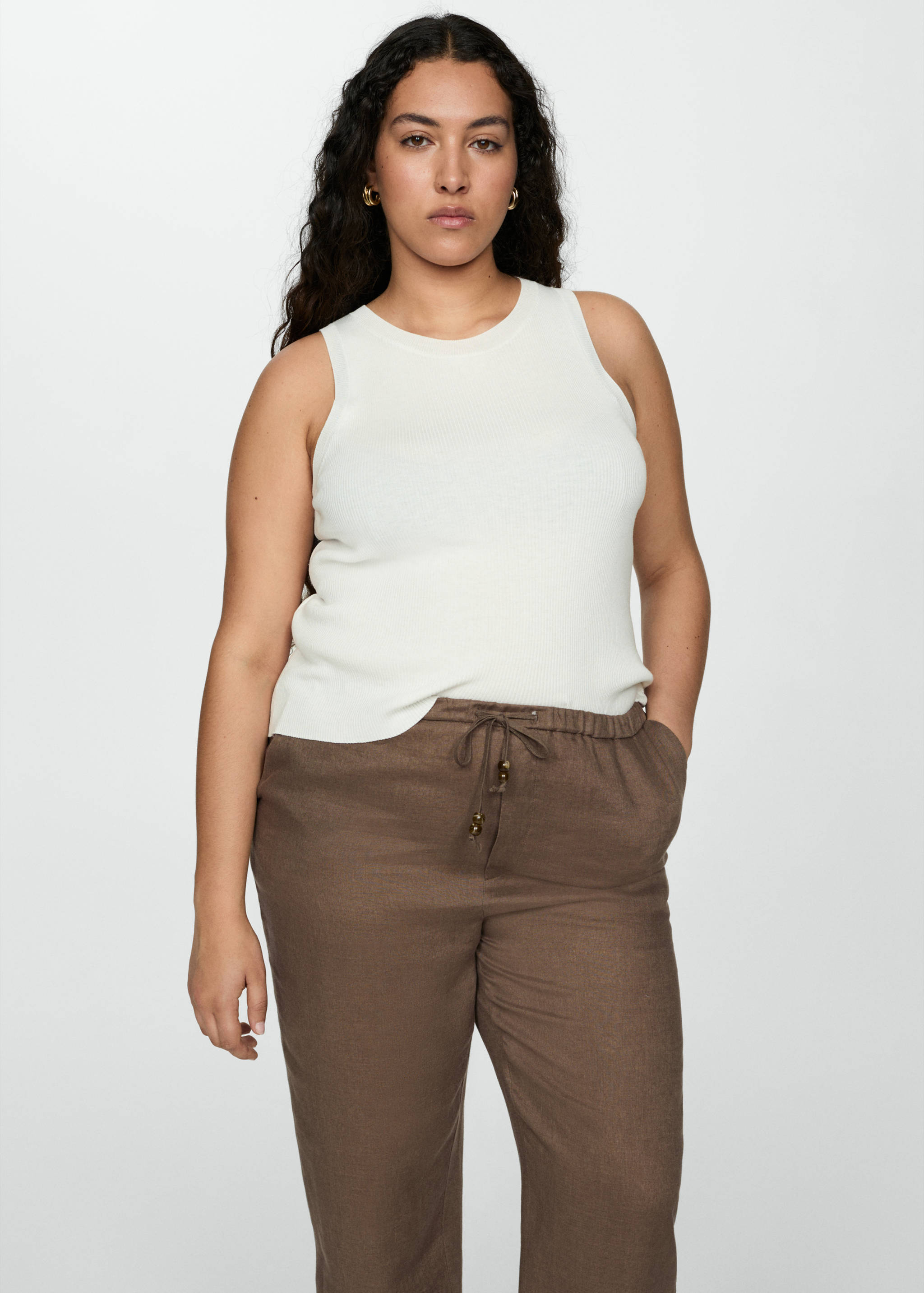 Linen jogger pants - Details of the article 5