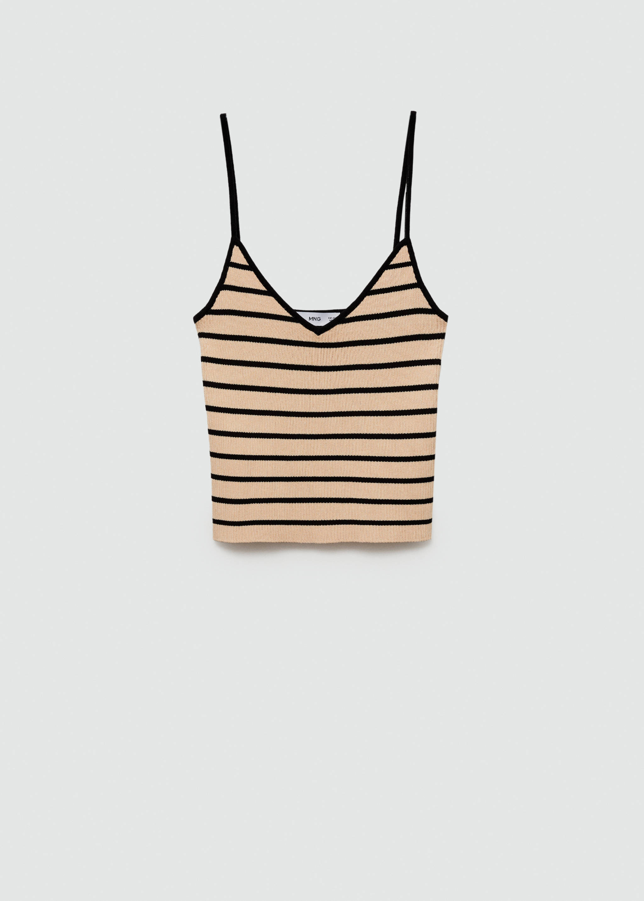 Top maille côtelée bretelles fines - Article sans modèle