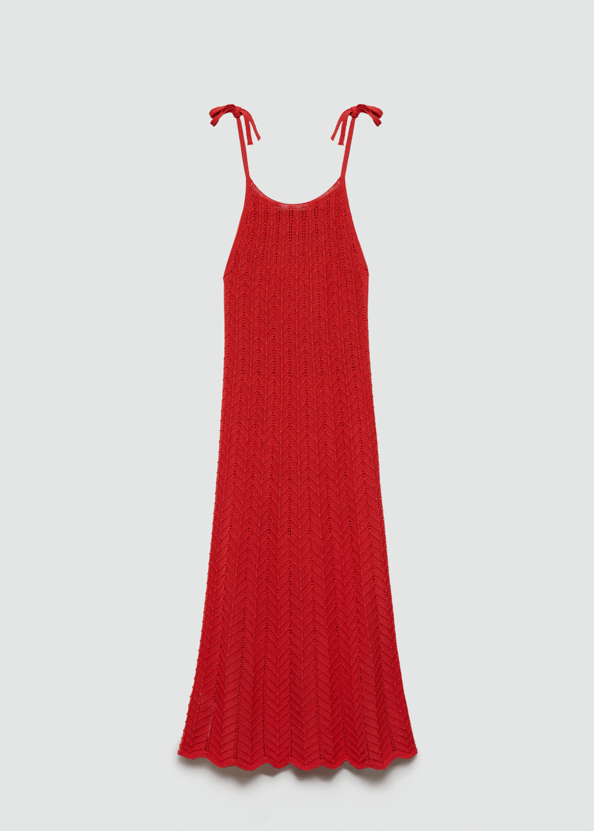 Openwork knitted dress with knots - Article without model