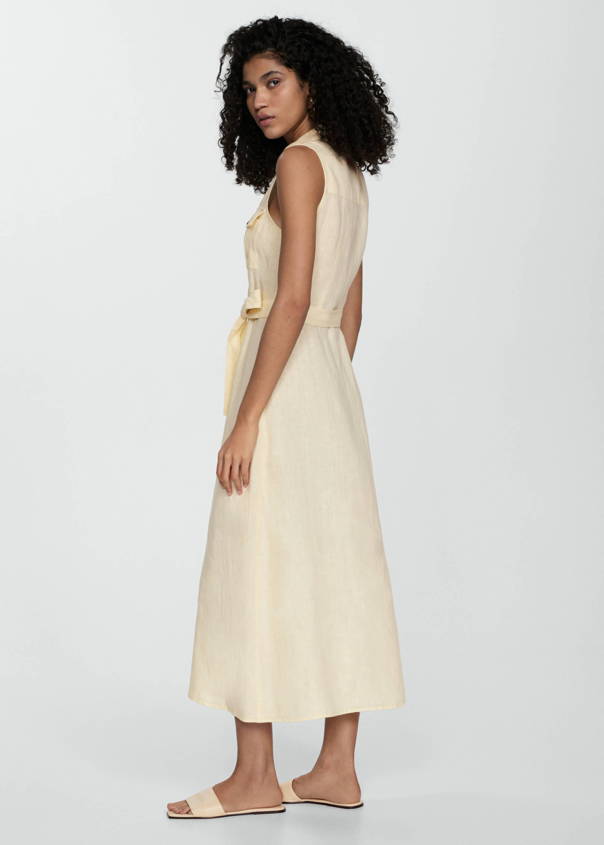 Vestido camiseiro linho - Verso do artigo