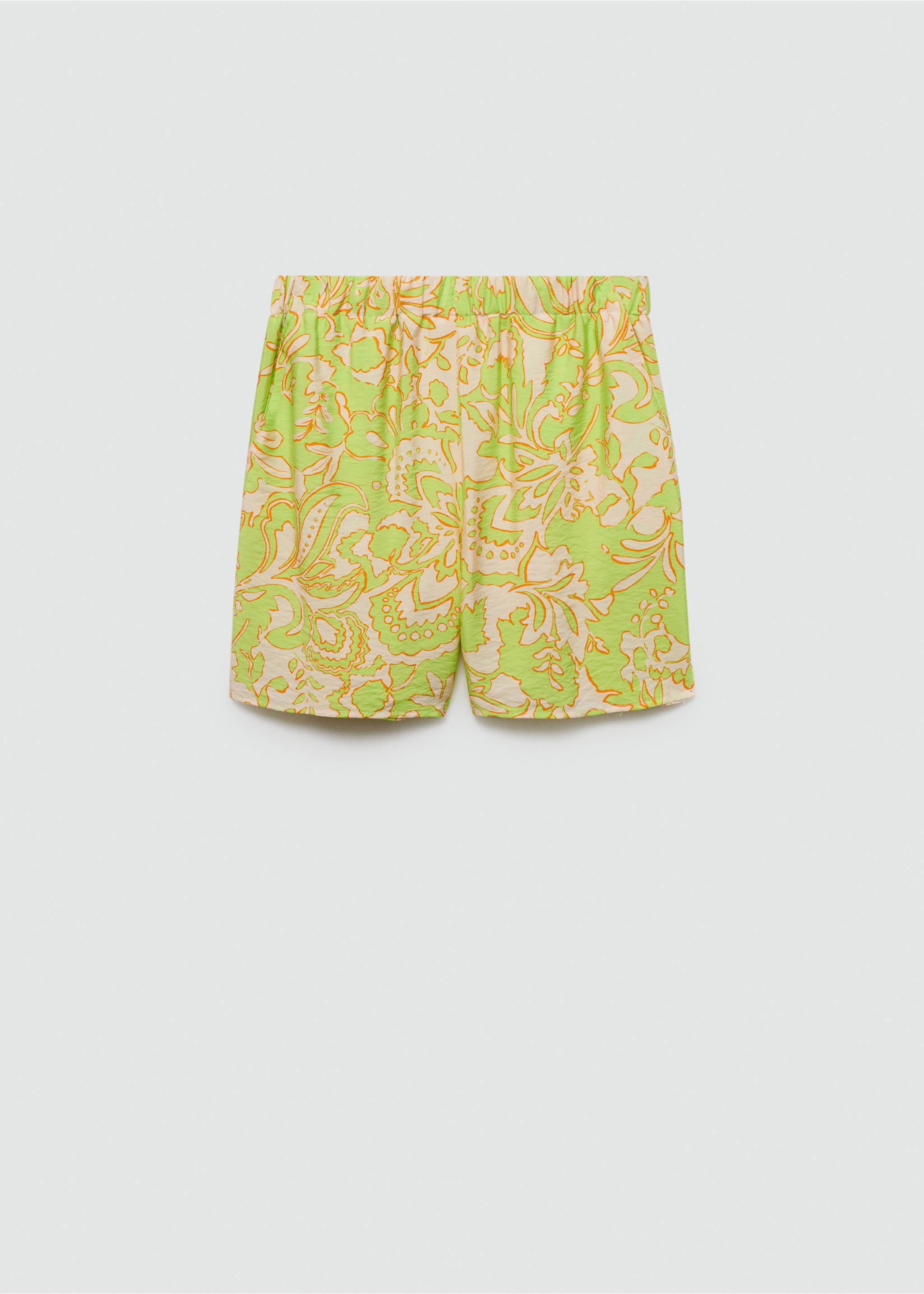 Printed fluid shorts - Article without model, Lime. Ref: 77050347-00.