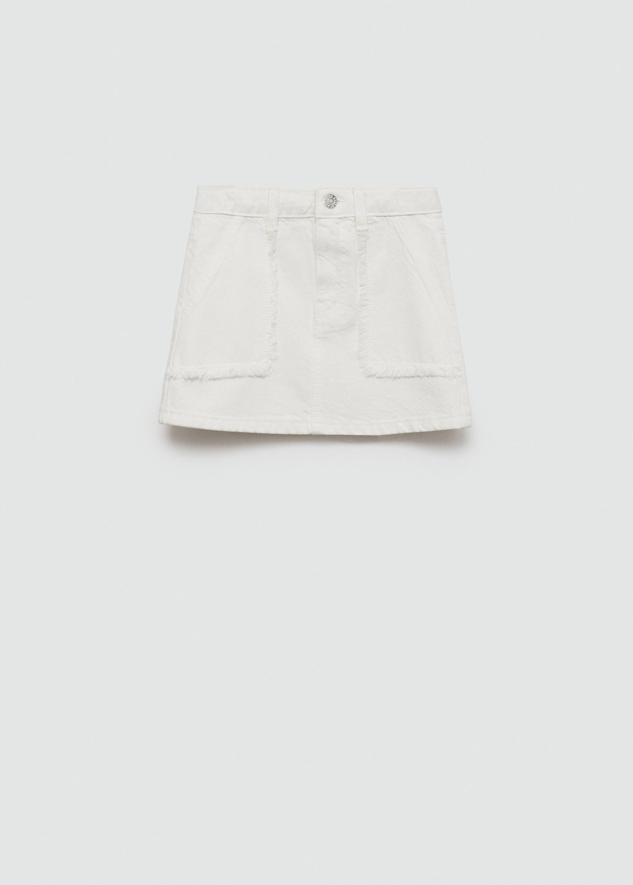 Denim skirt with frayed ends - Article without model