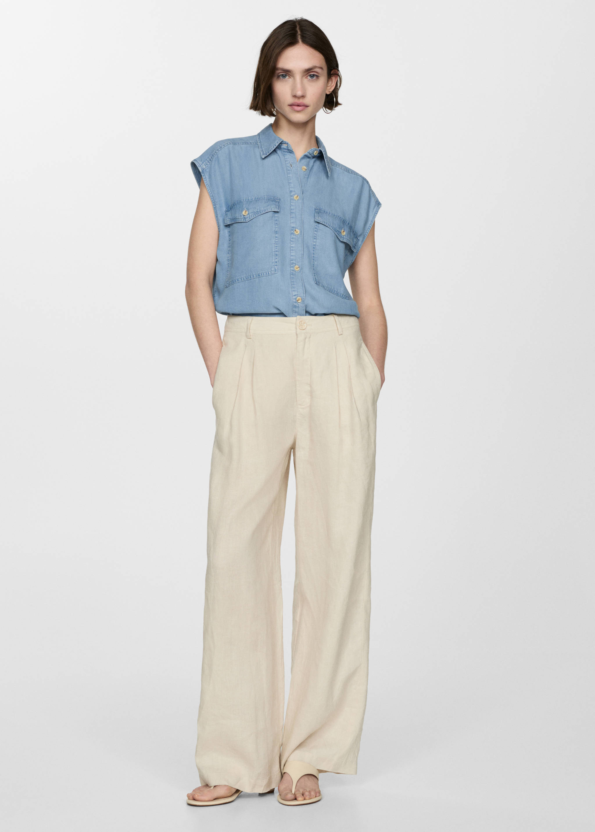 Lyocell mouwloze blouse - Detail van het artikel 6